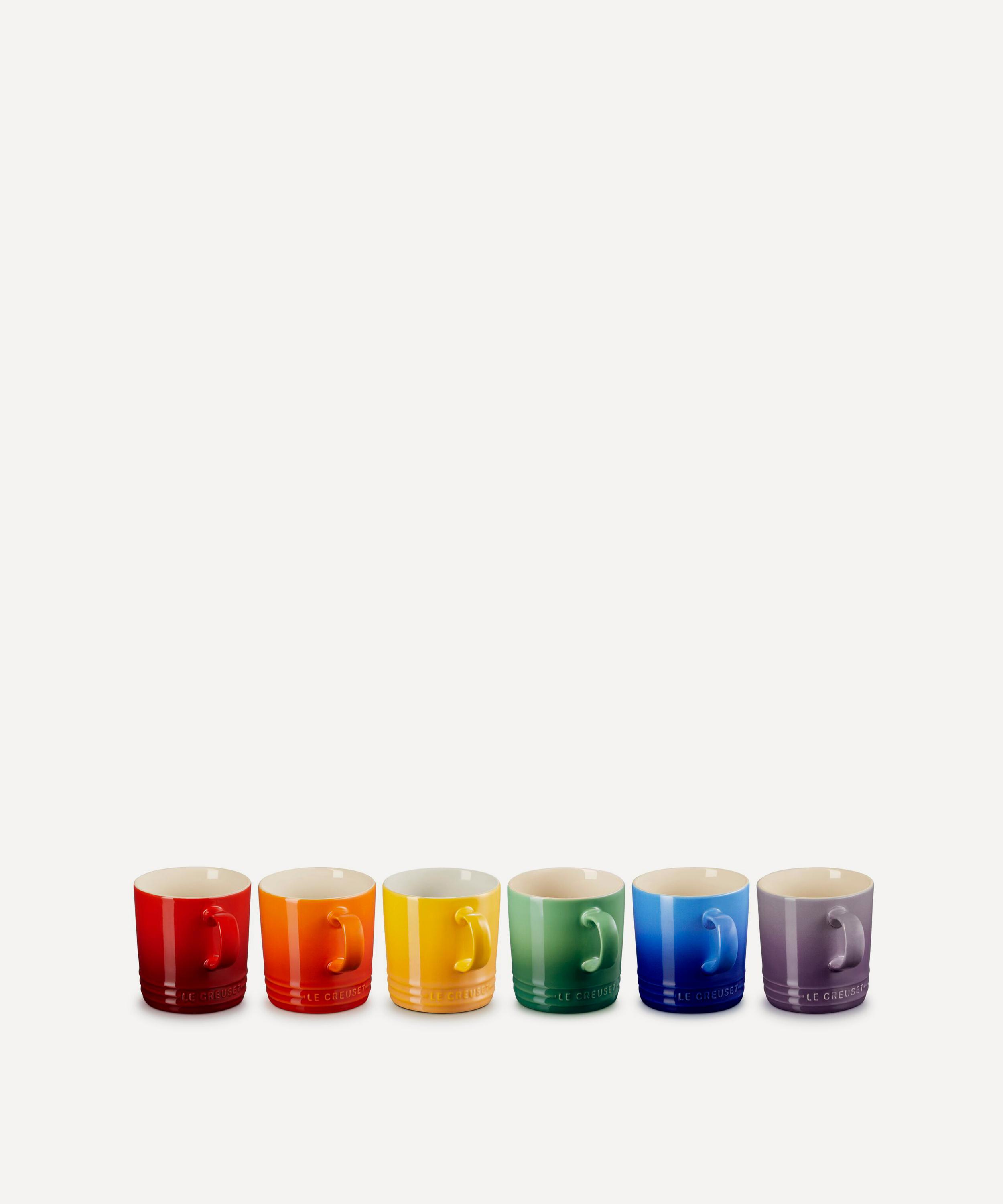 Le Creuset - Rainbow Stoneware Mugs Set of Six image number 0