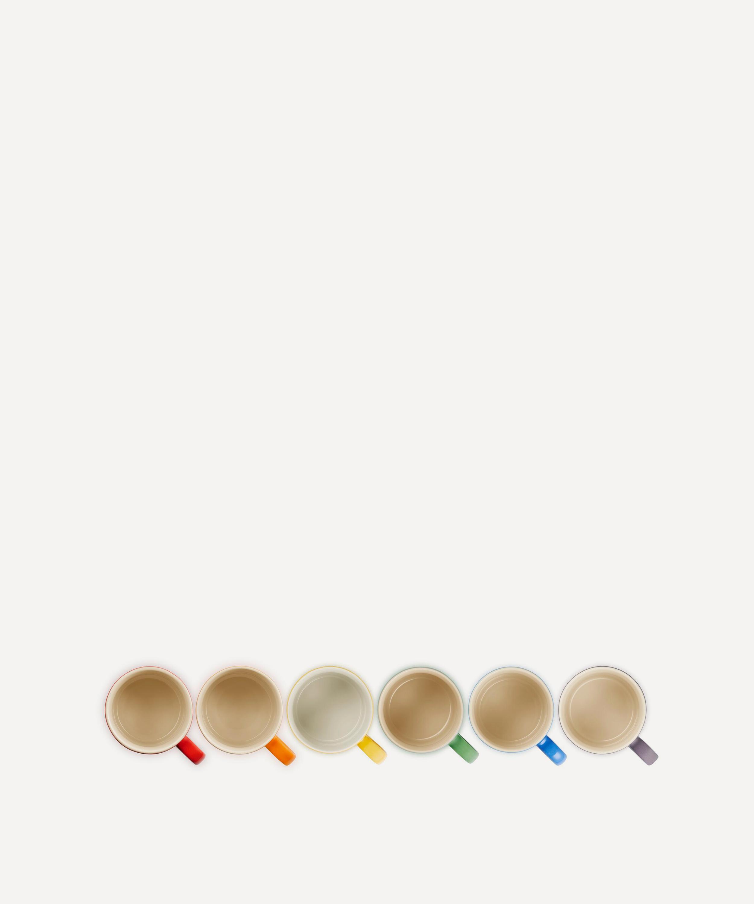 Le Creuset - Rainbow Stoneware Mugs Set of Six image number 2