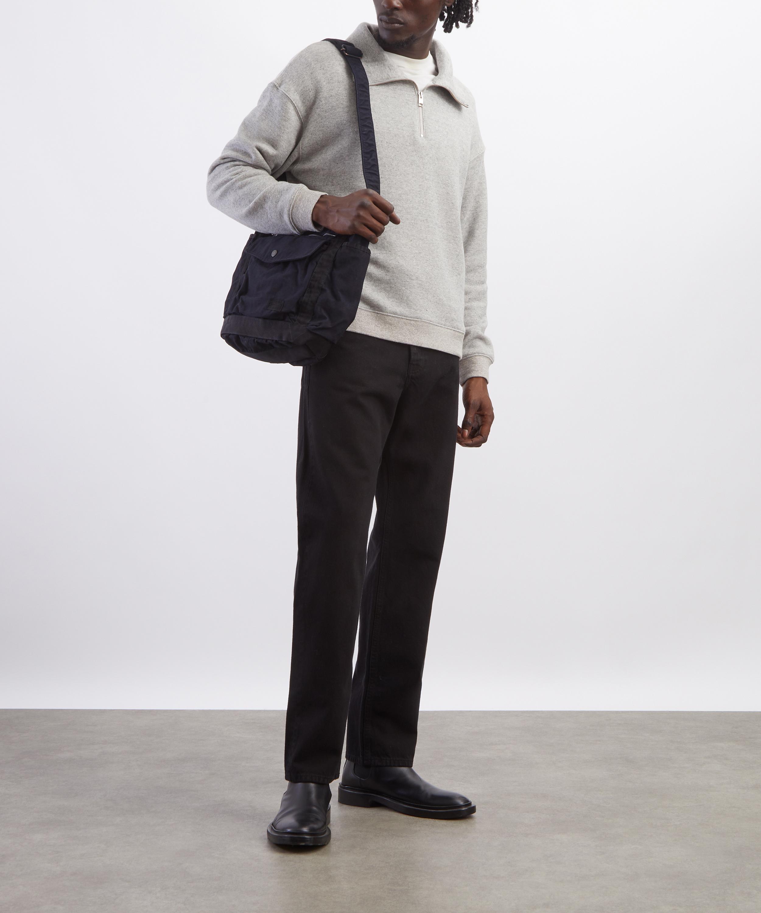 Frame - Heather Grey Relaxed Zip-Up Sweatshirt image number 1