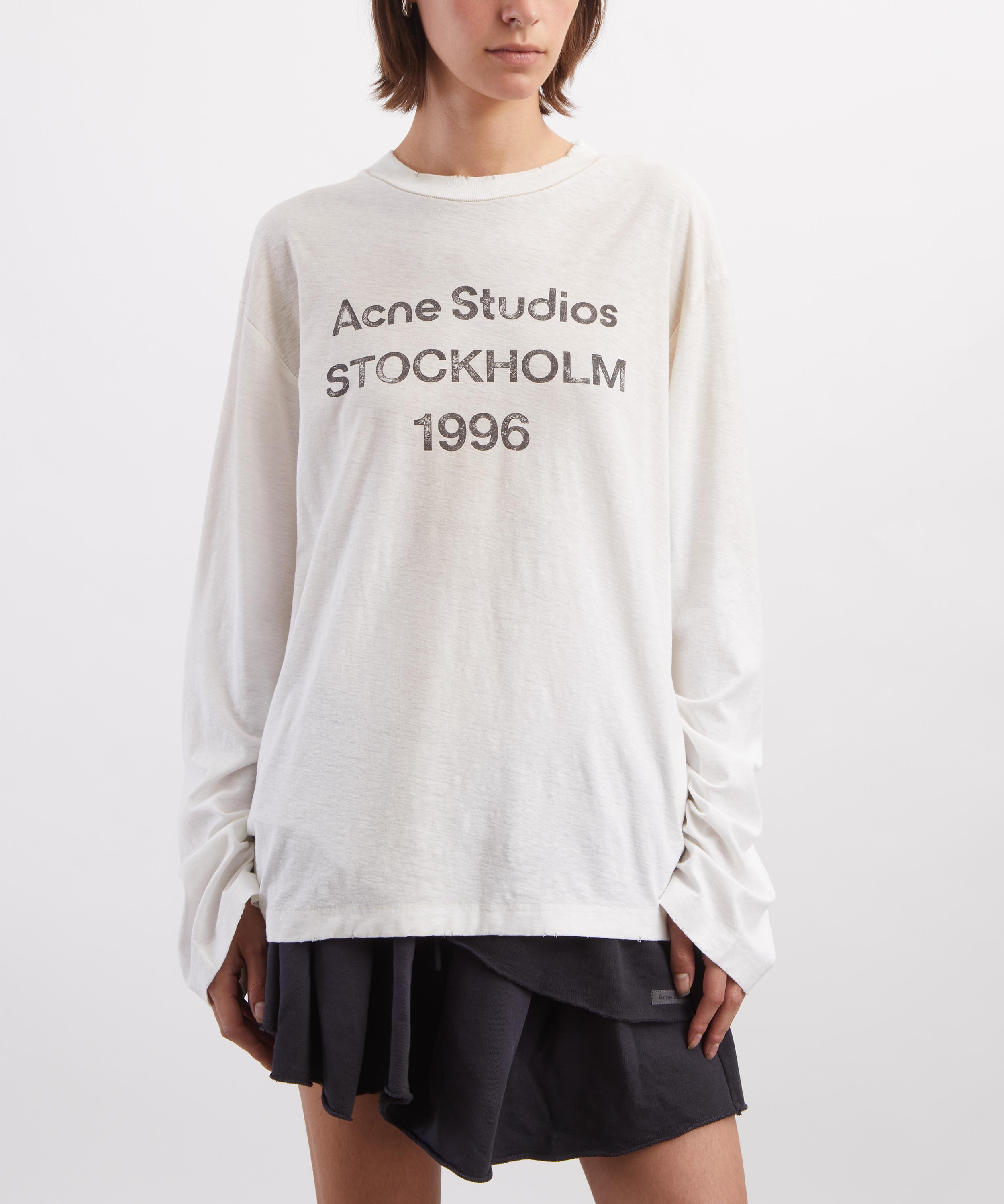 Acne Studios - Sprayed Logo Long-Sleeve T-Shirt image number 2