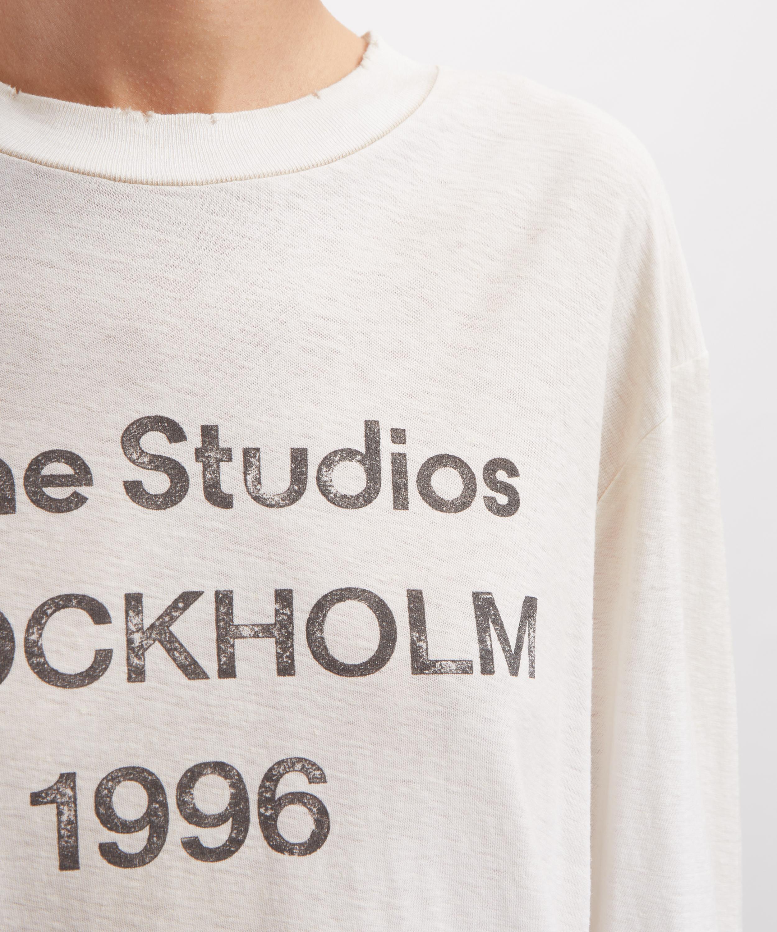 Acne Studios - Sprayed Logo Long-Sleeve T-Shirt image number 4