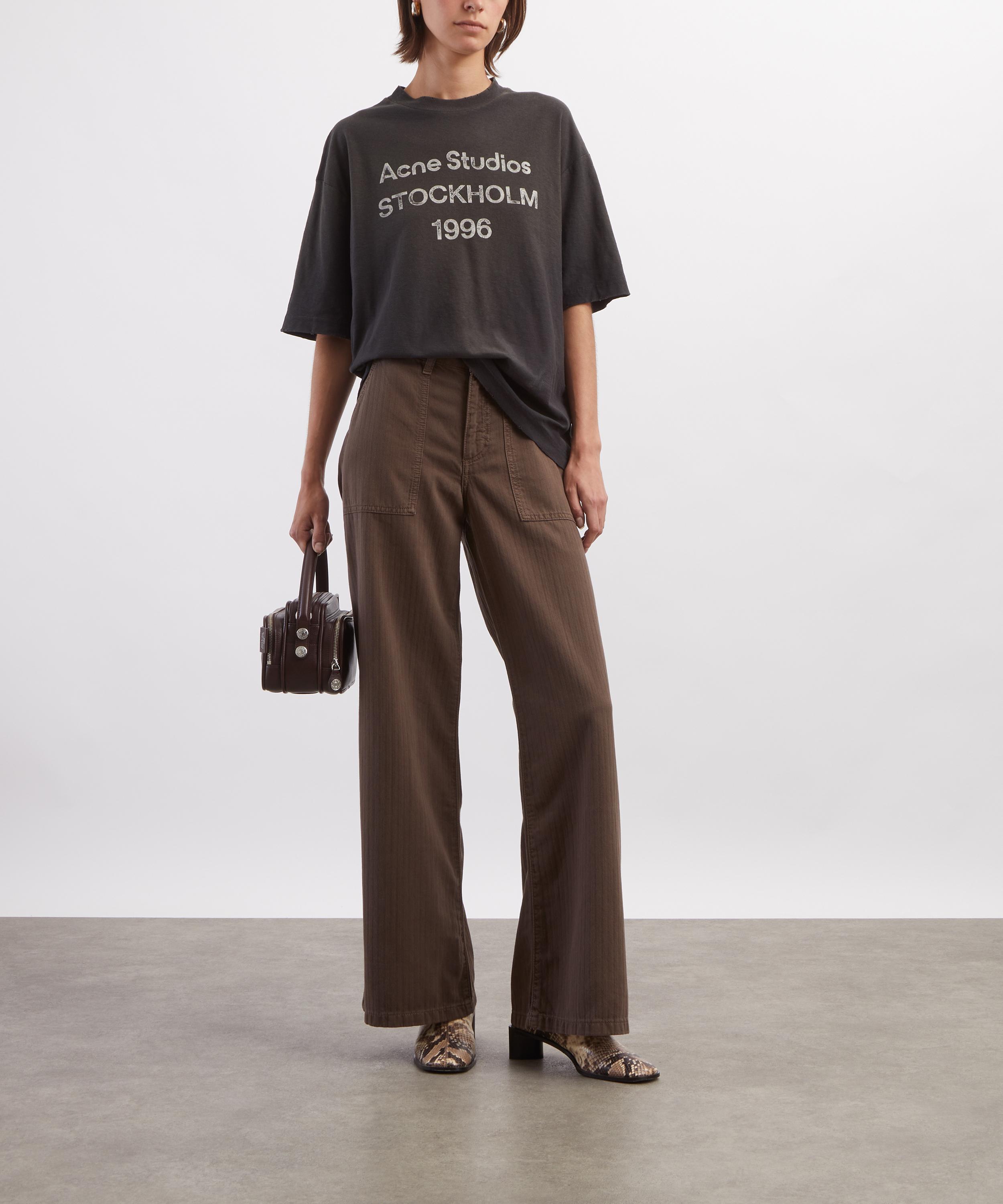 Acne Studios - Black Sprayed Logo T-Shirt image number 1