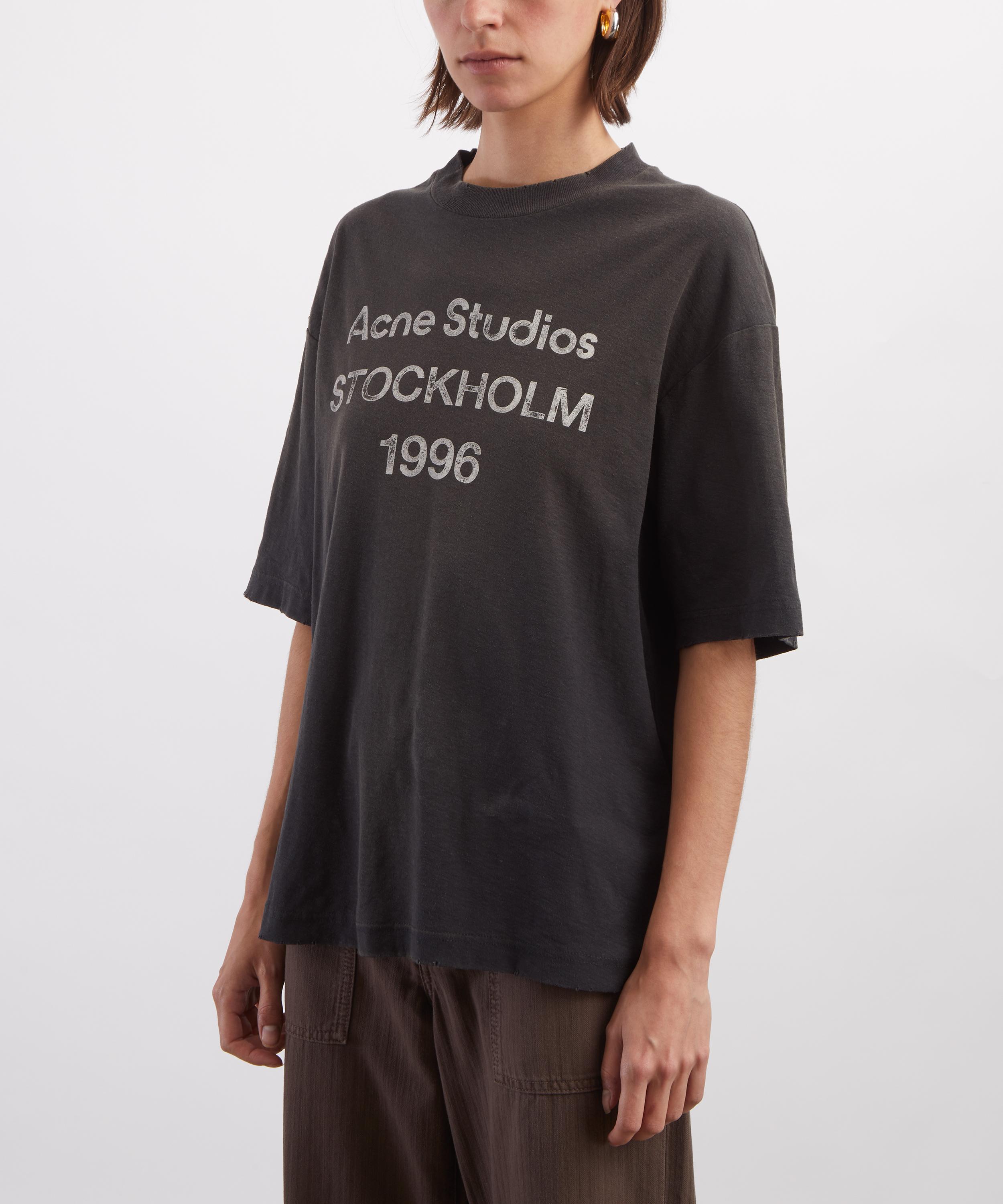Acne Studios - Black Sprayed Logo T-Shirt image number 2