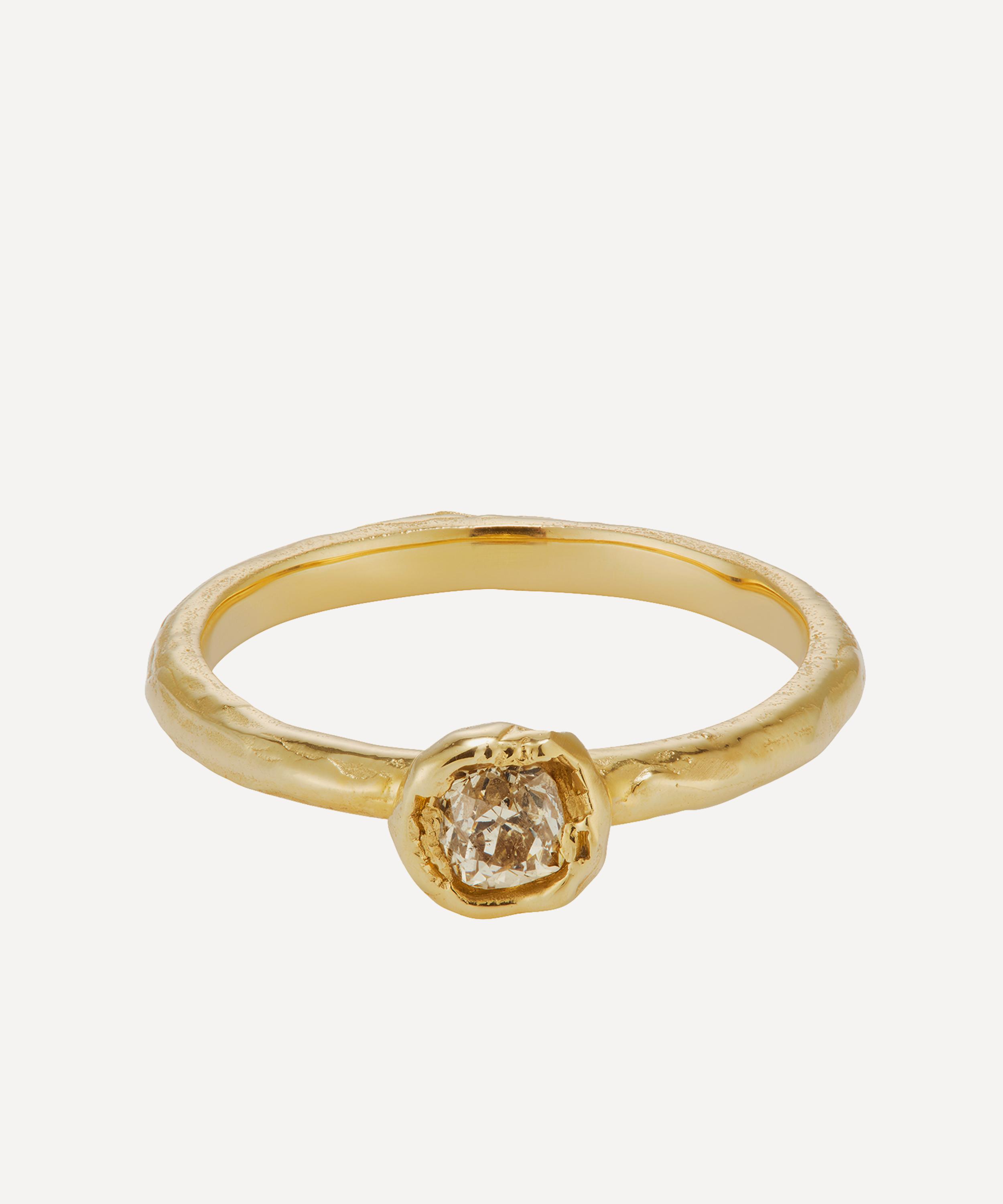 Ellis Mhairi Cameron - 14ct Gold Old Cut Diamond Organic Engagement Ring