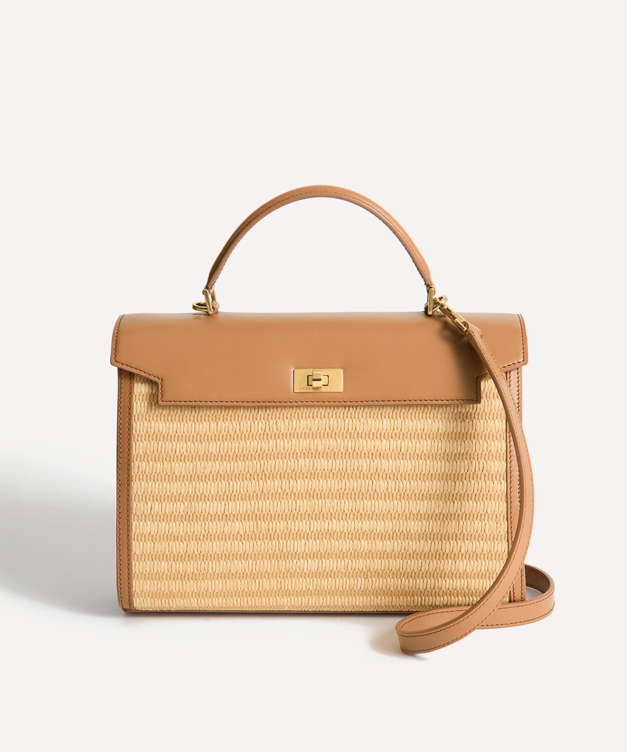 Anya Hindmarch - Mortimer Patchwork Raffia and Leather Cross-Body Bag