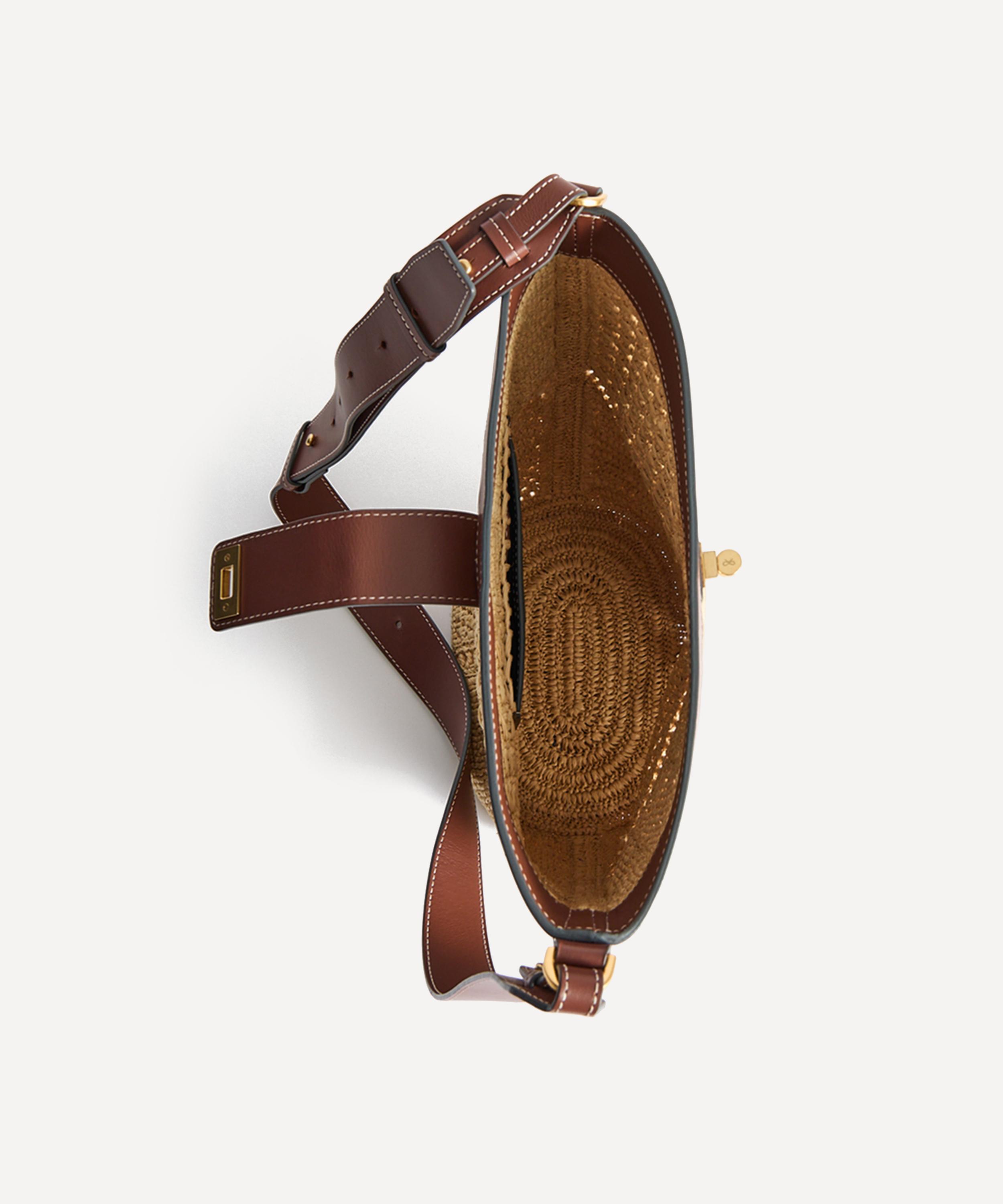 Anya Hindmarch - Patchwork Raffia and Leather Bucket Bag image number 2