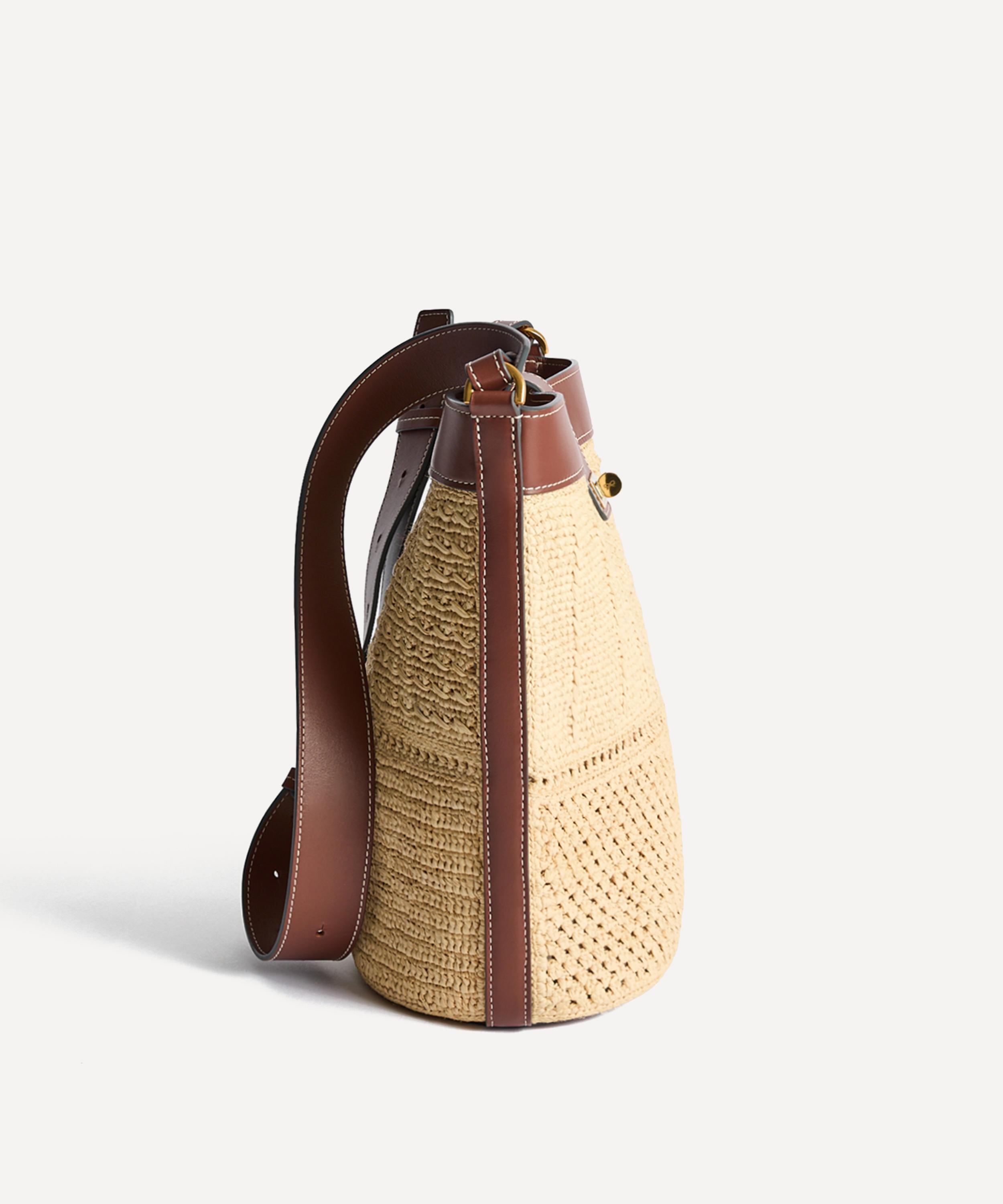 Anya Hindmarch - Patchwork Raffia and Leather Bucket Bag image number 3