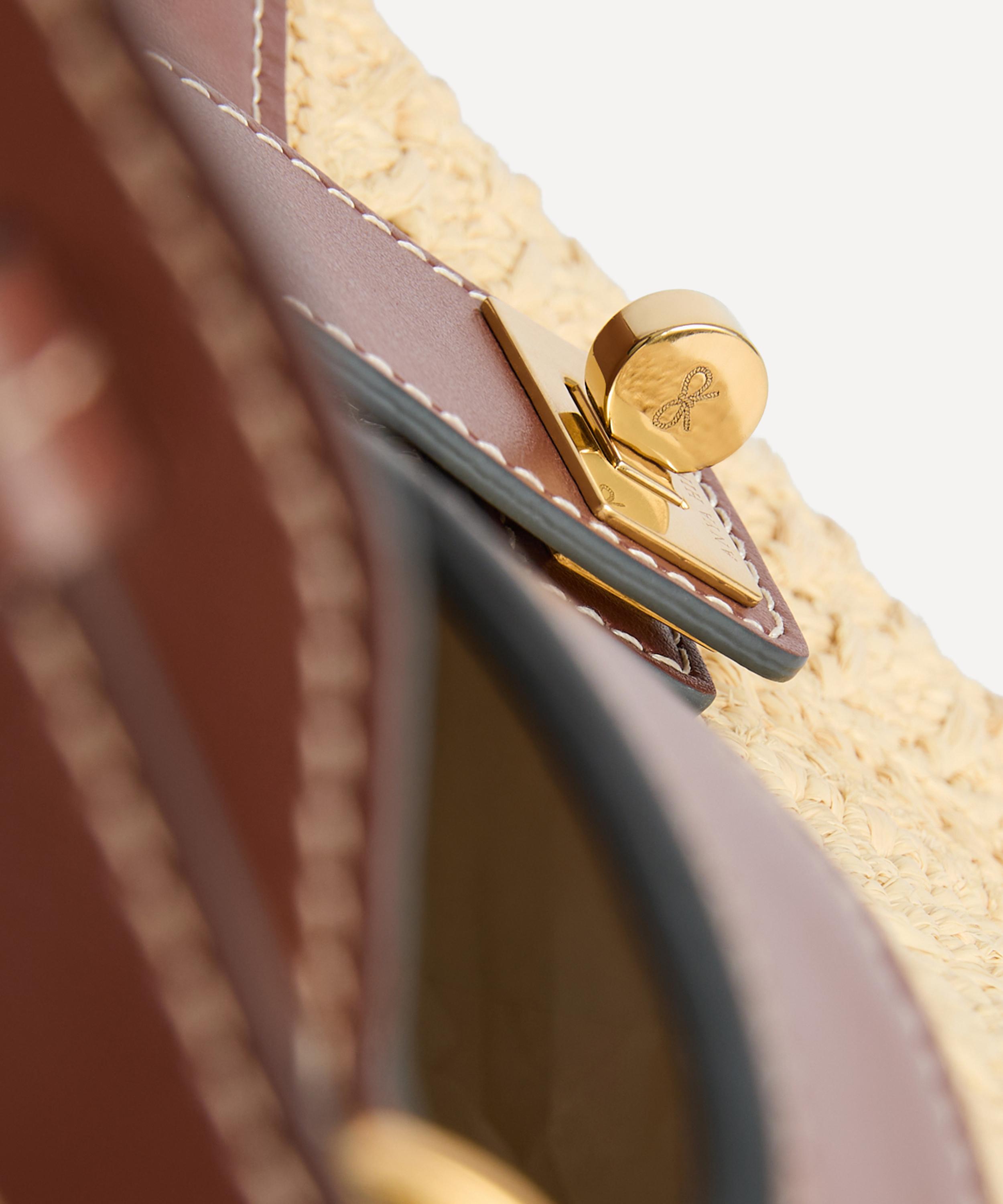 Anya Hindmarch - Patchwork Raffia and Leather Bucket Bag image number 4