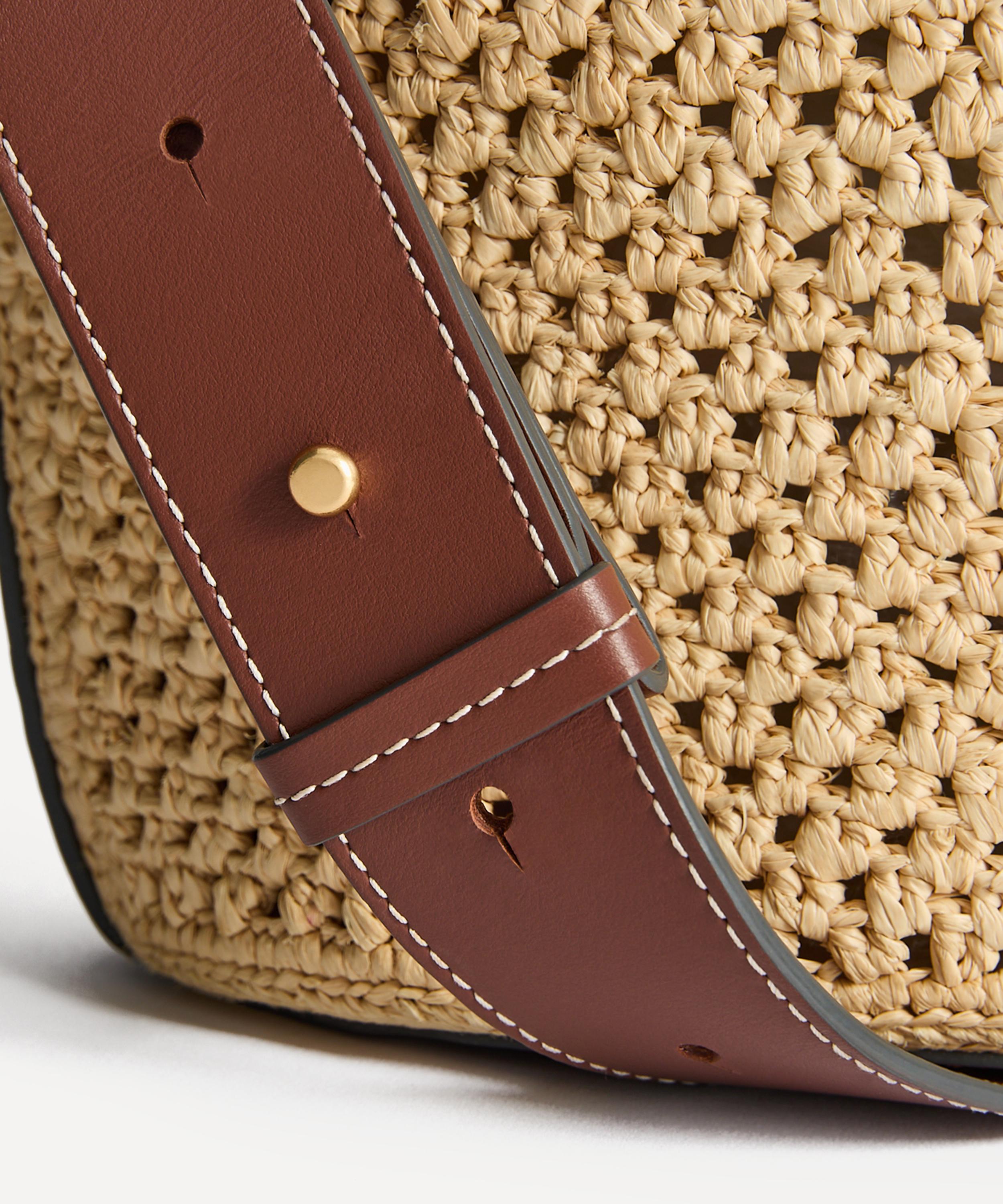Anya Hindmarch - Patchwork Raffia and Leather Bucket Bag image number 6