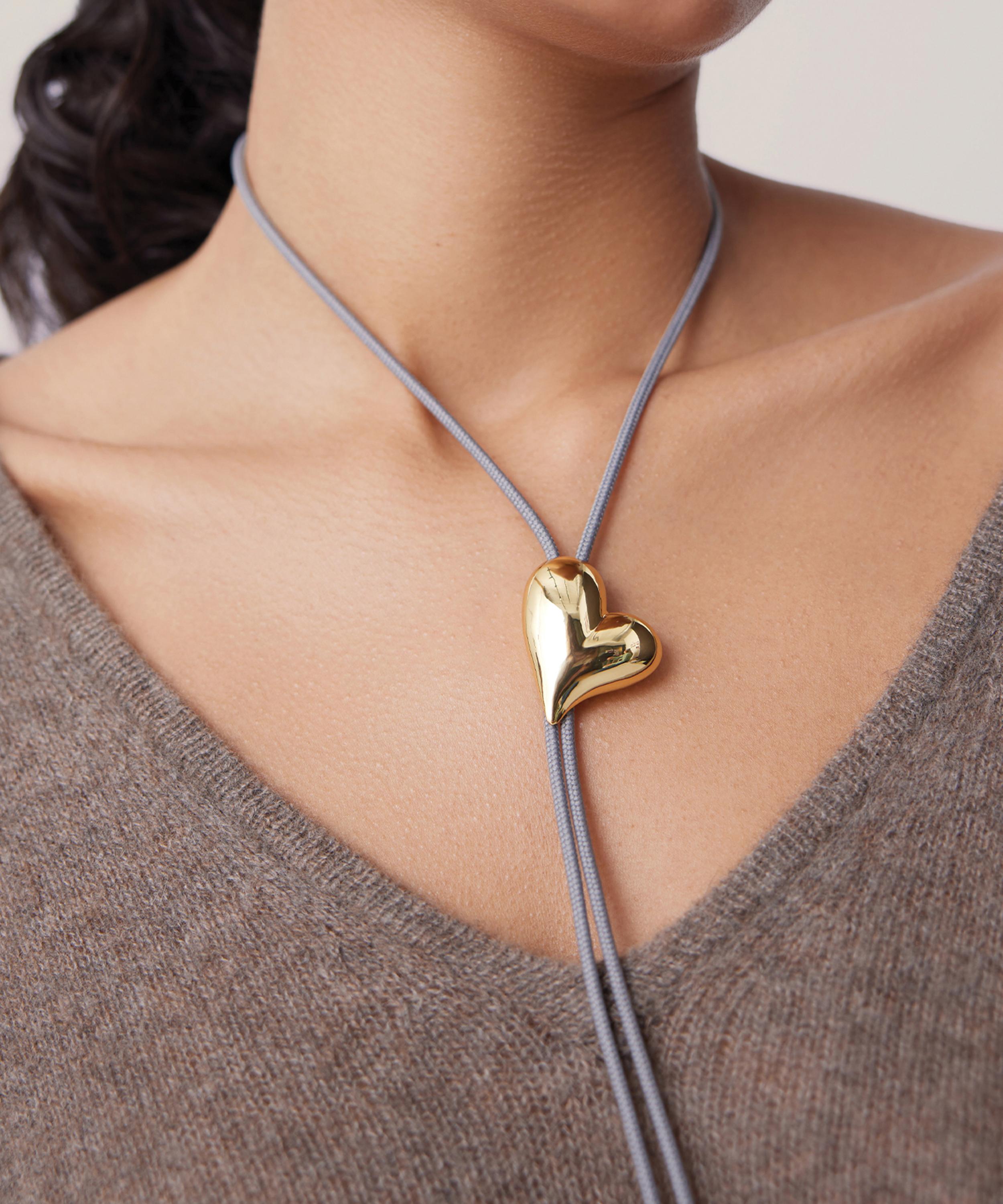 JENNY BIRD - 14ct Gold Art Heart Bolo Tie Necklace image number 3