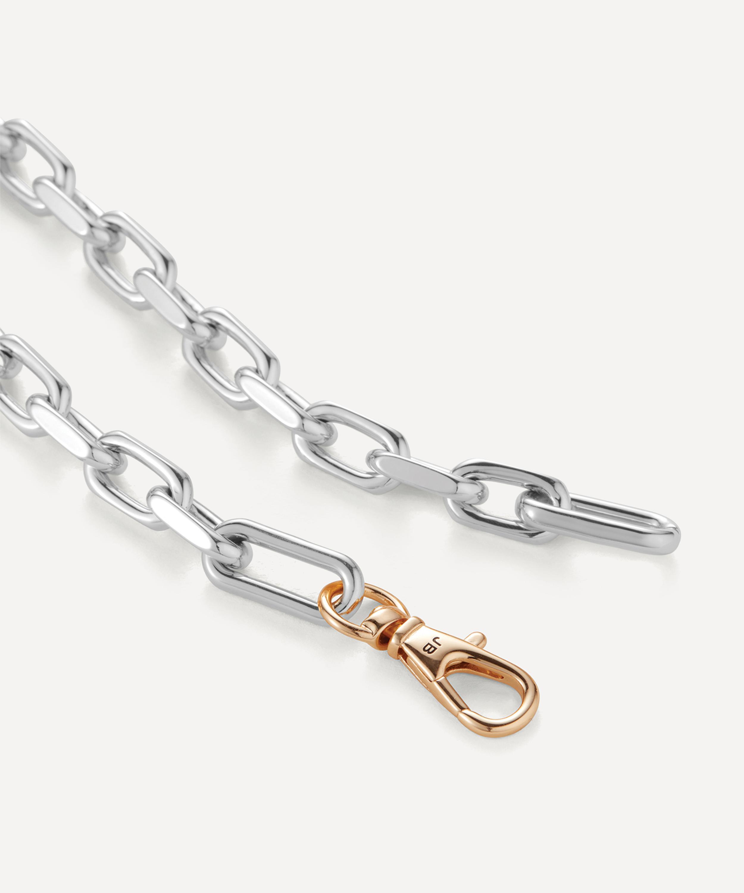 JENNY BIRD - Mixed Metal Padlock Heart Pendant Necklace image number 3