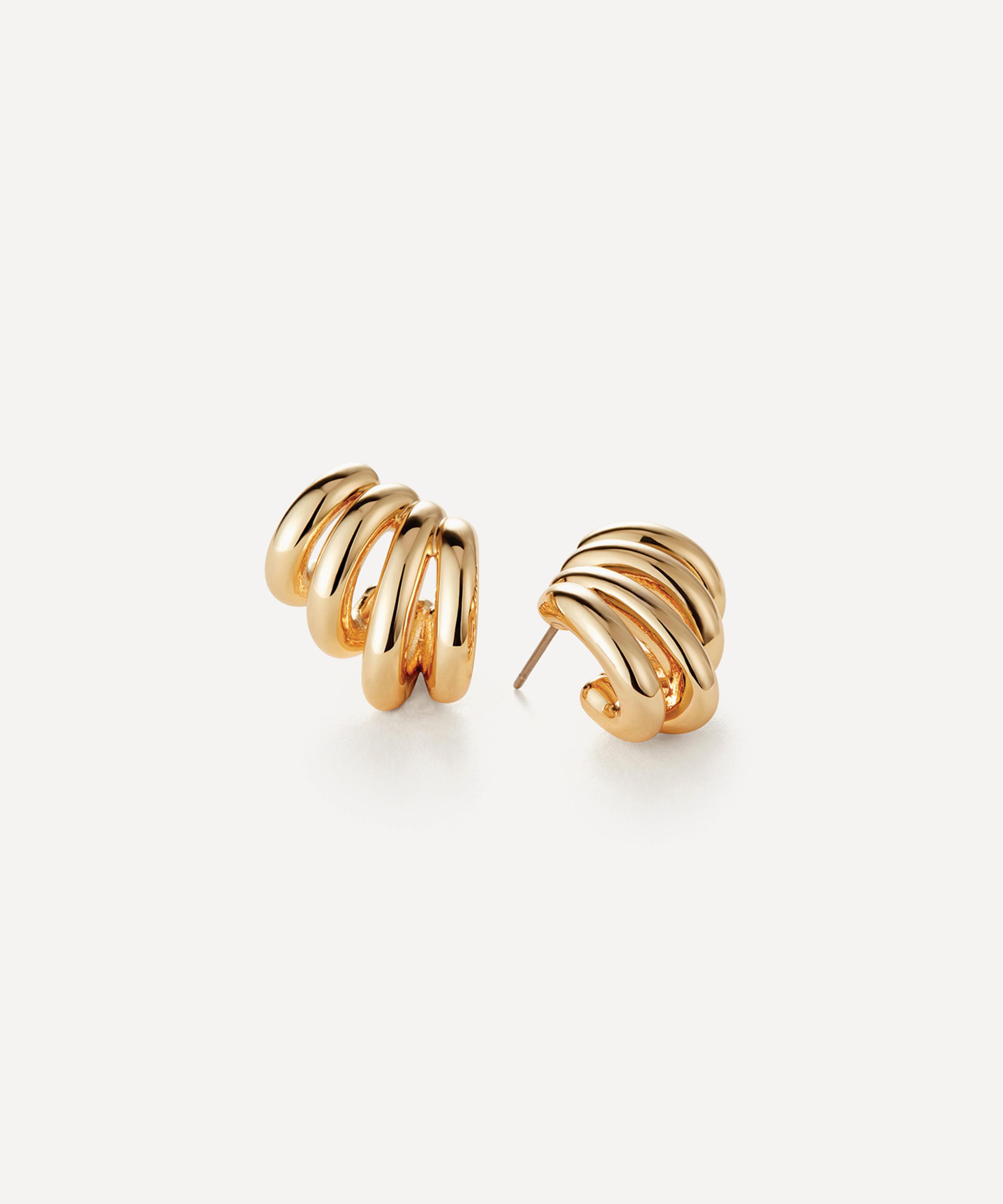JENNY BIRD - 14ct Gold-Plated Monroe Hoop Earrings image number 0