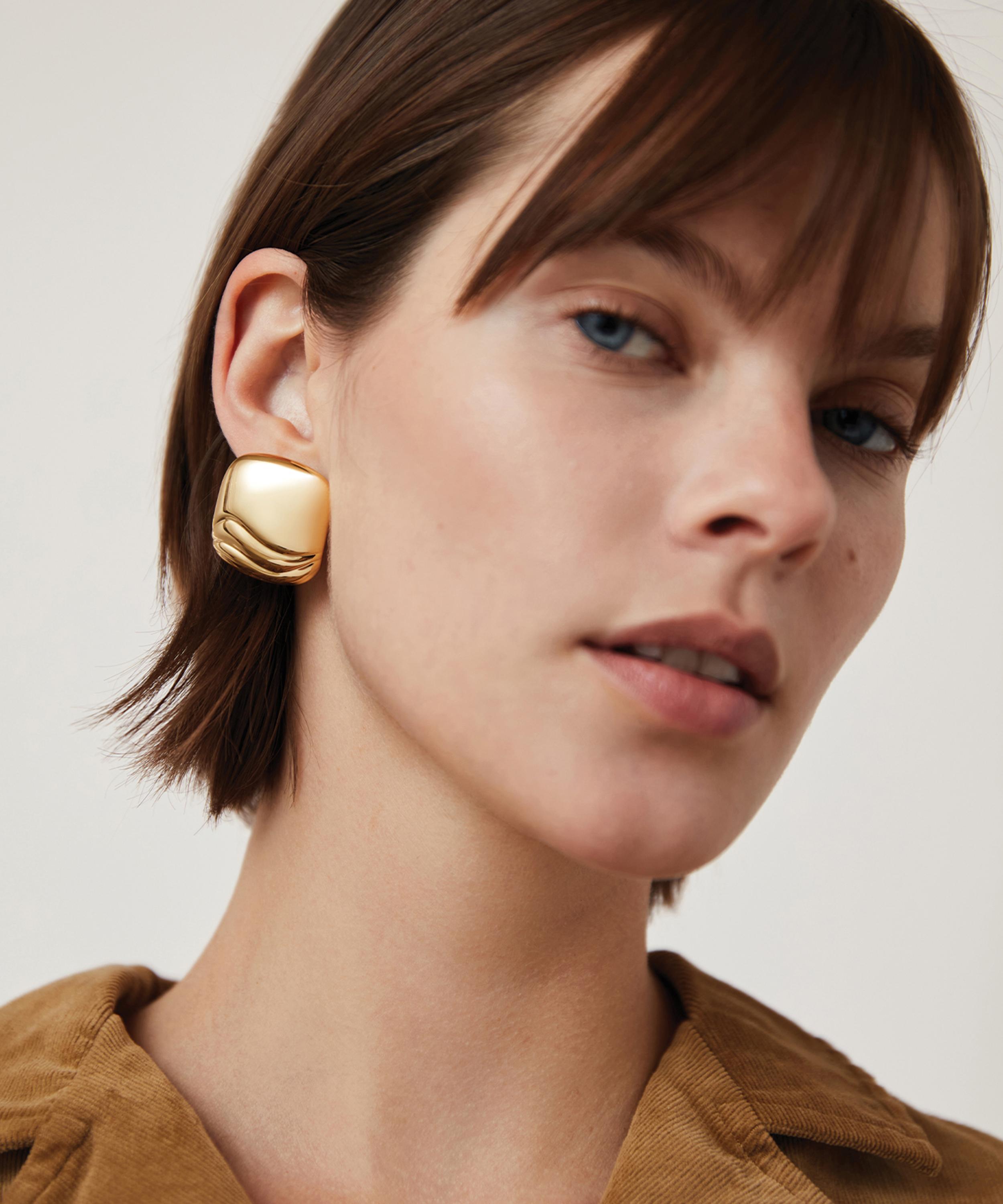JENNY BIRD - 14ct Gold-Plated Rue Stud Earrings image number 1