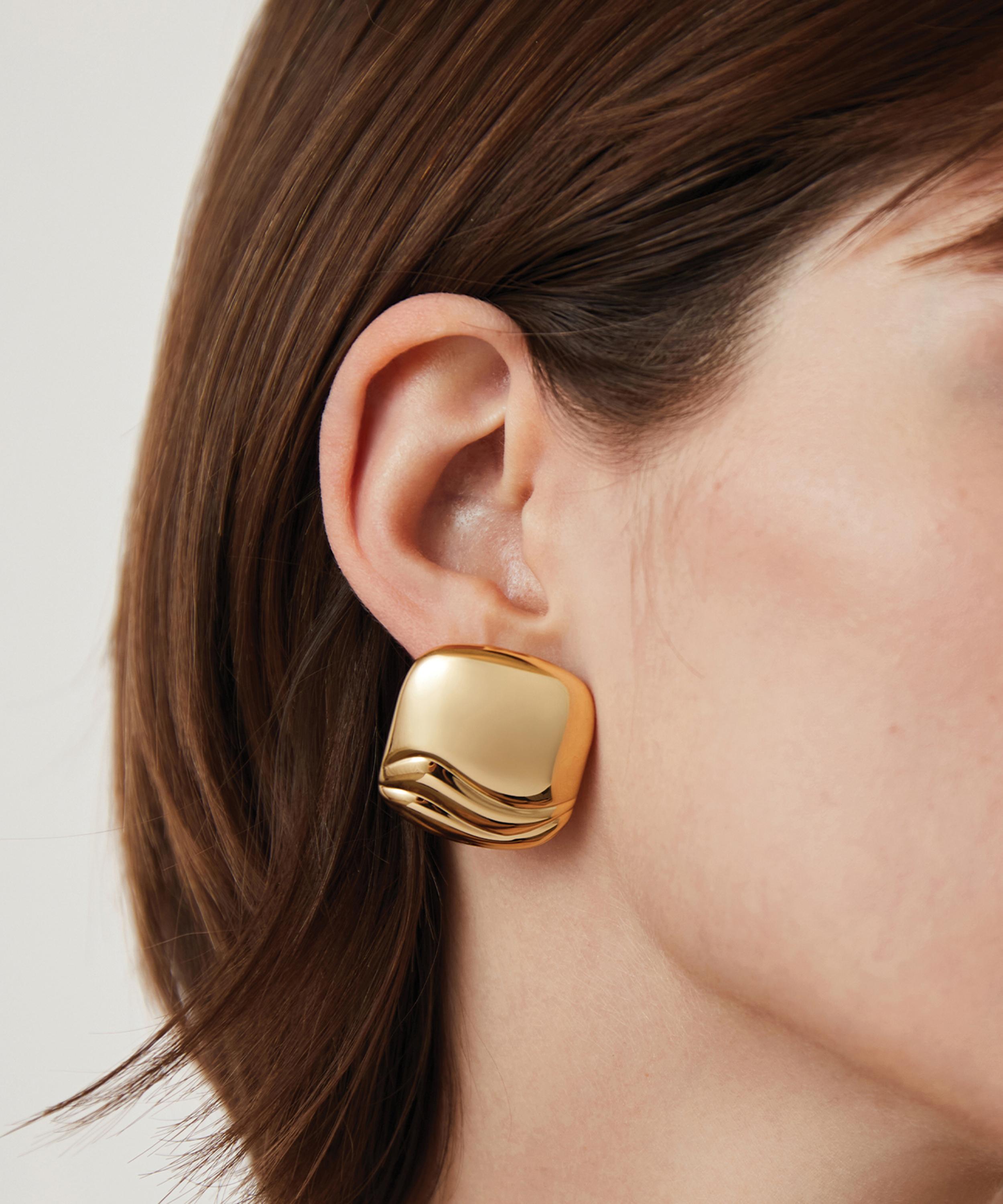 JENNY BIRD - 14ct Gold-Plated Rue Stud Earrings image number 3