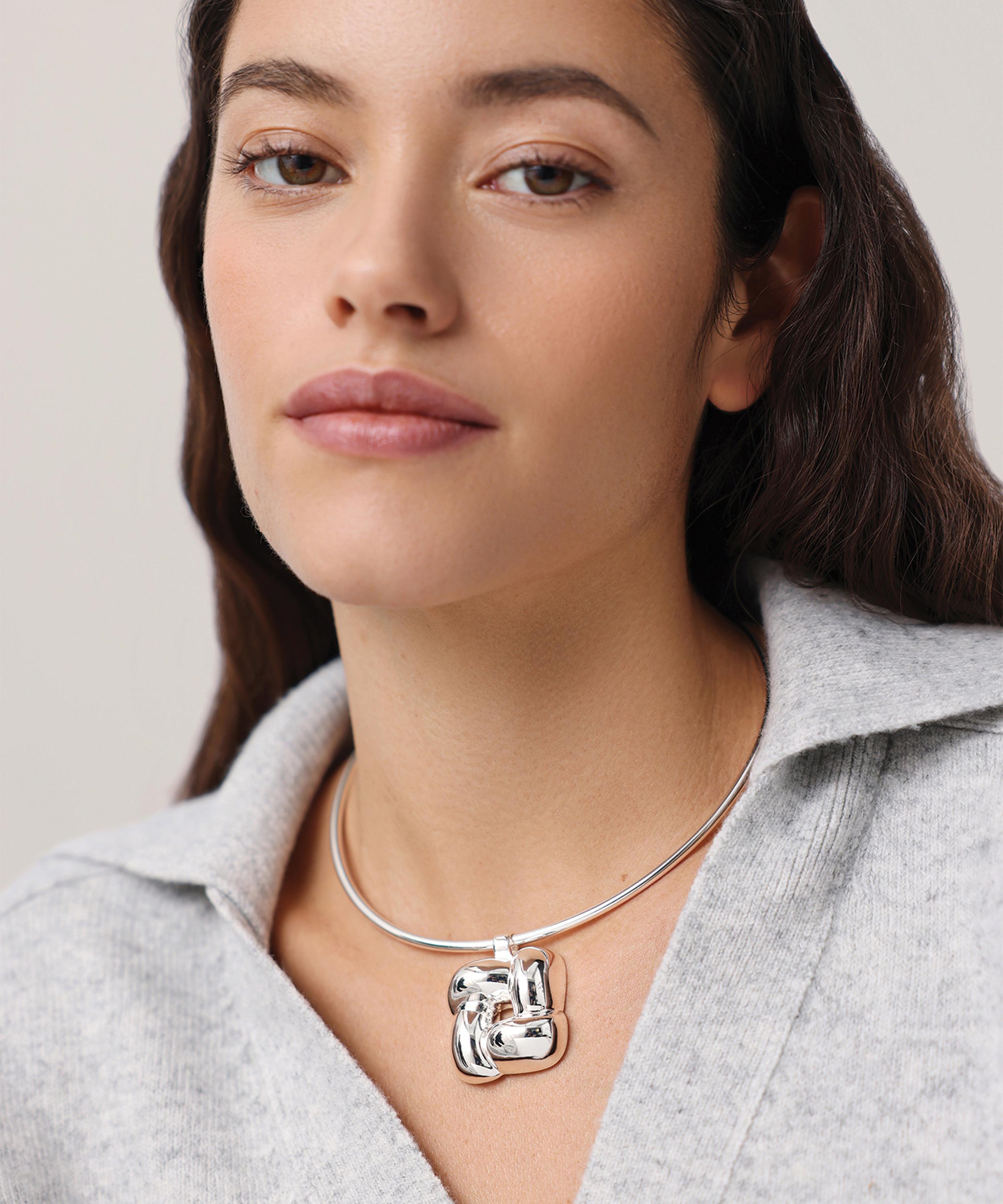 JENNY BIRD - Silver-Plated Woven Square Collar Necklace image number 1