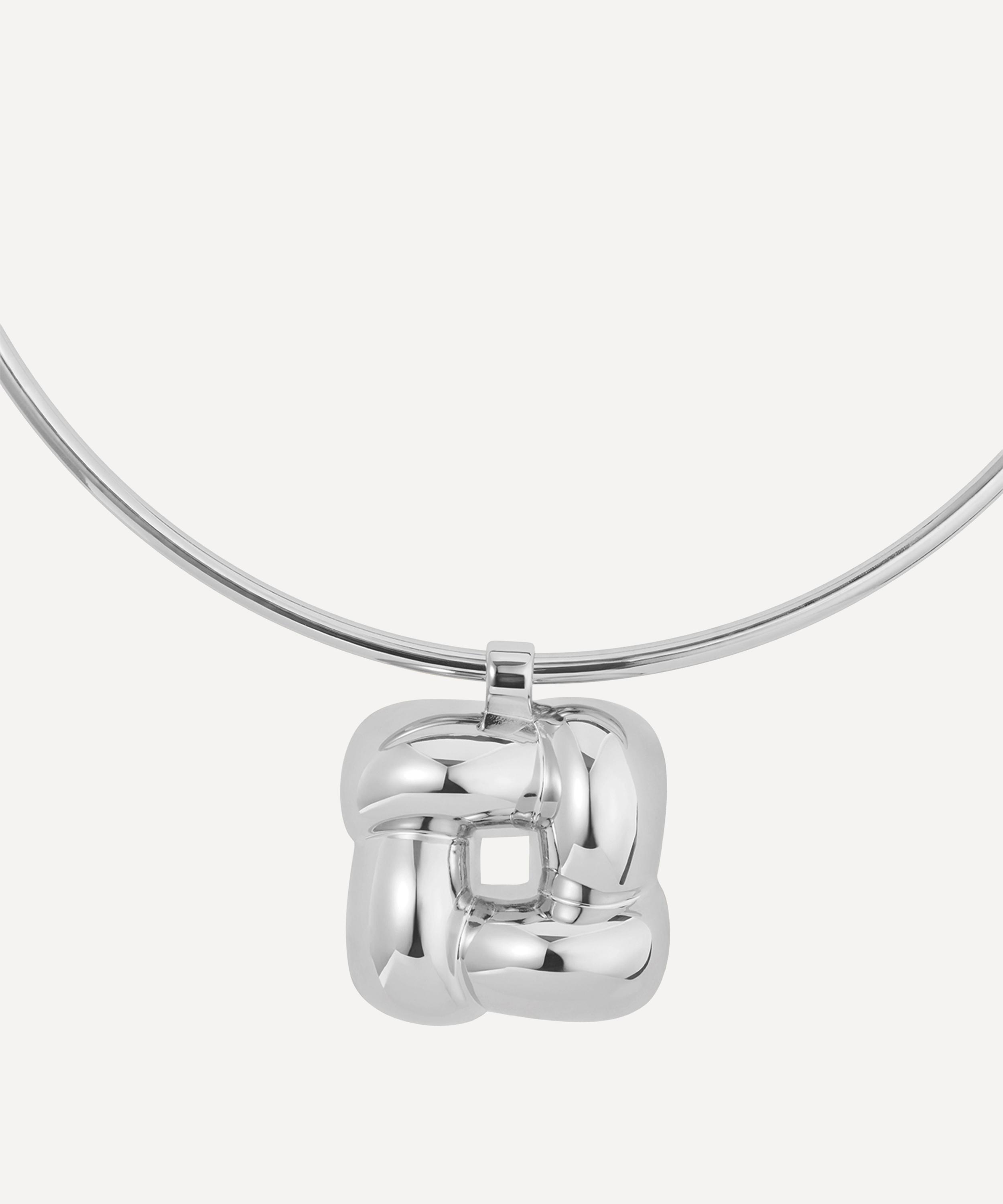JENNY BIRD - Silver-Plated Woven Square Collar Necklace image number 2