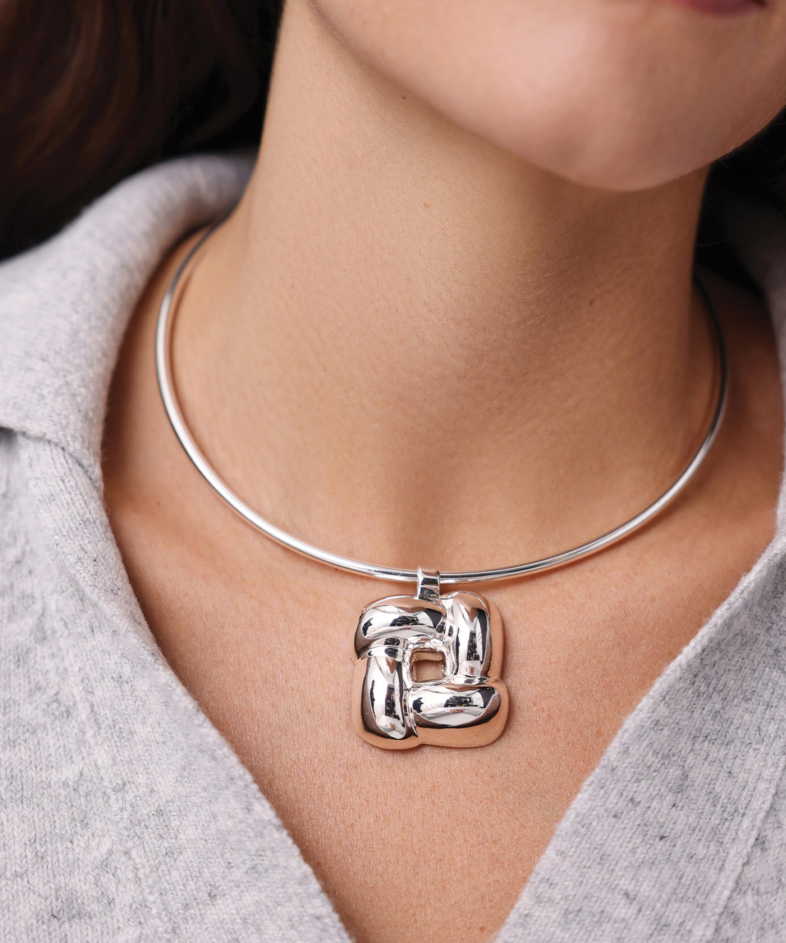 JENNY BIRD - Silver-Plated Woven Square Collar Necklace image number 4