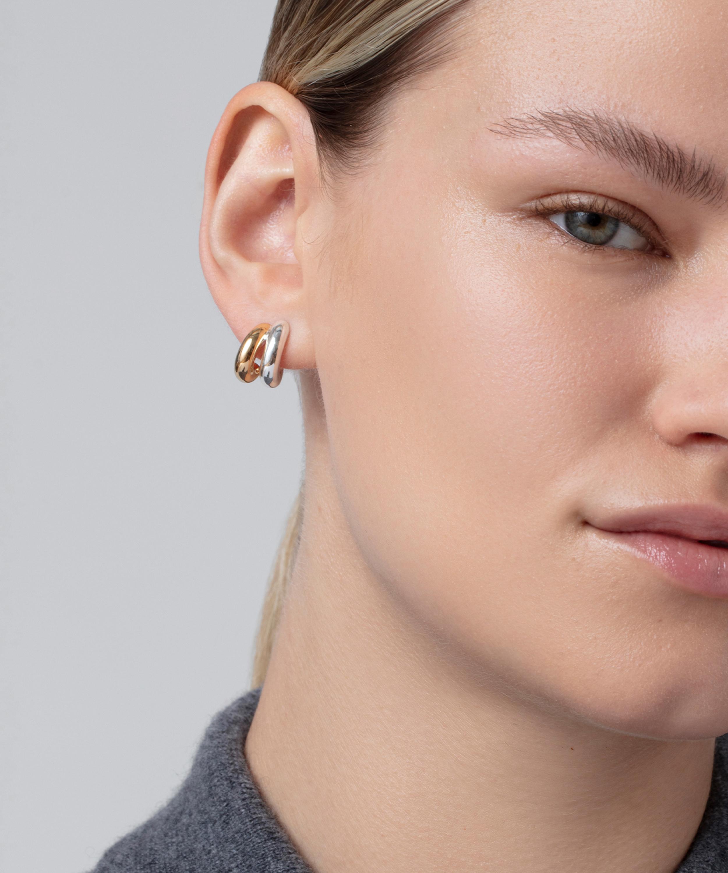 JENNY BIRD - Mixed Metal Mini Florence Hoop Earrings image number 1