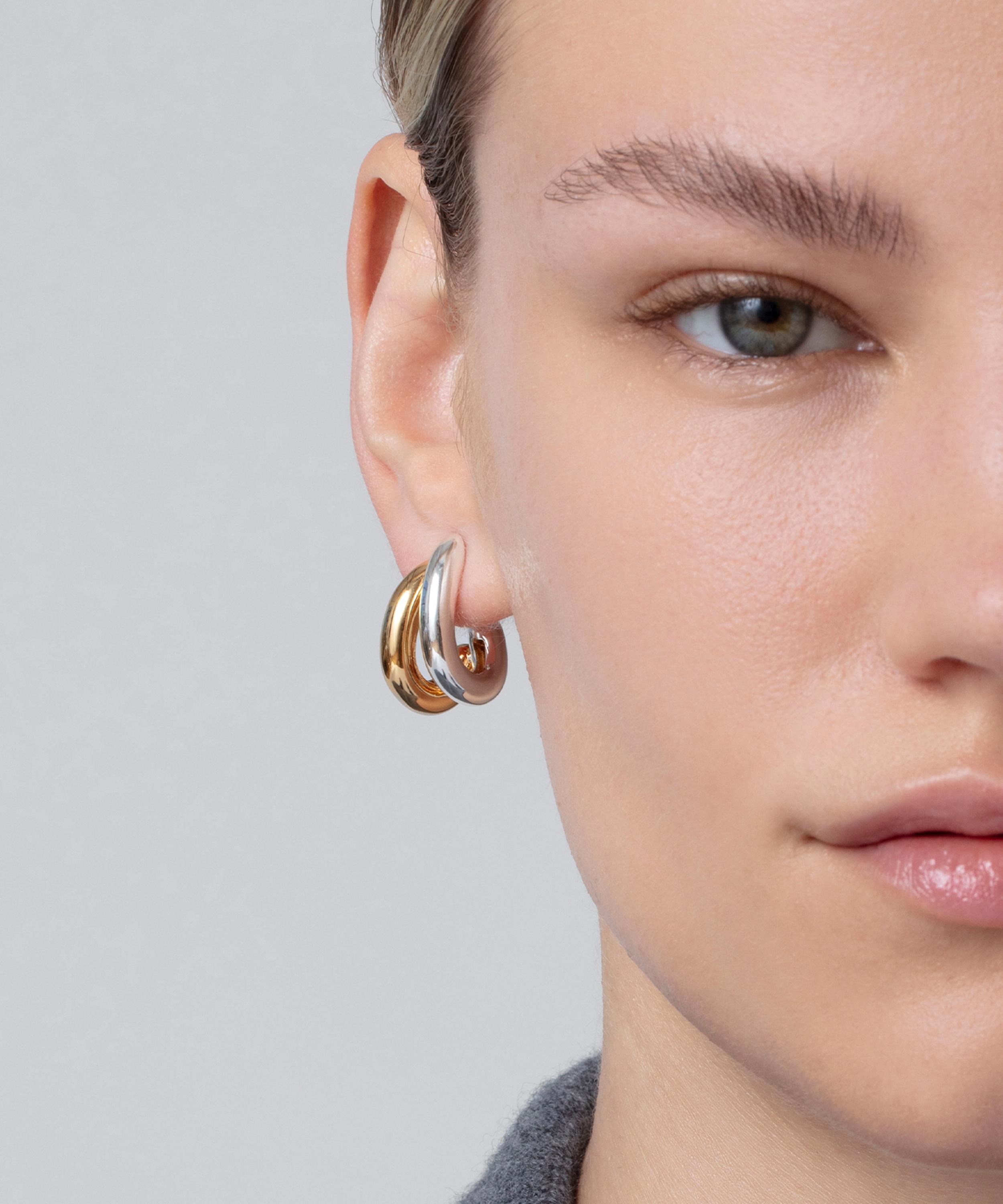 JENNY BIRD - Mixed Metal Florence Hoop Earrings image number 1