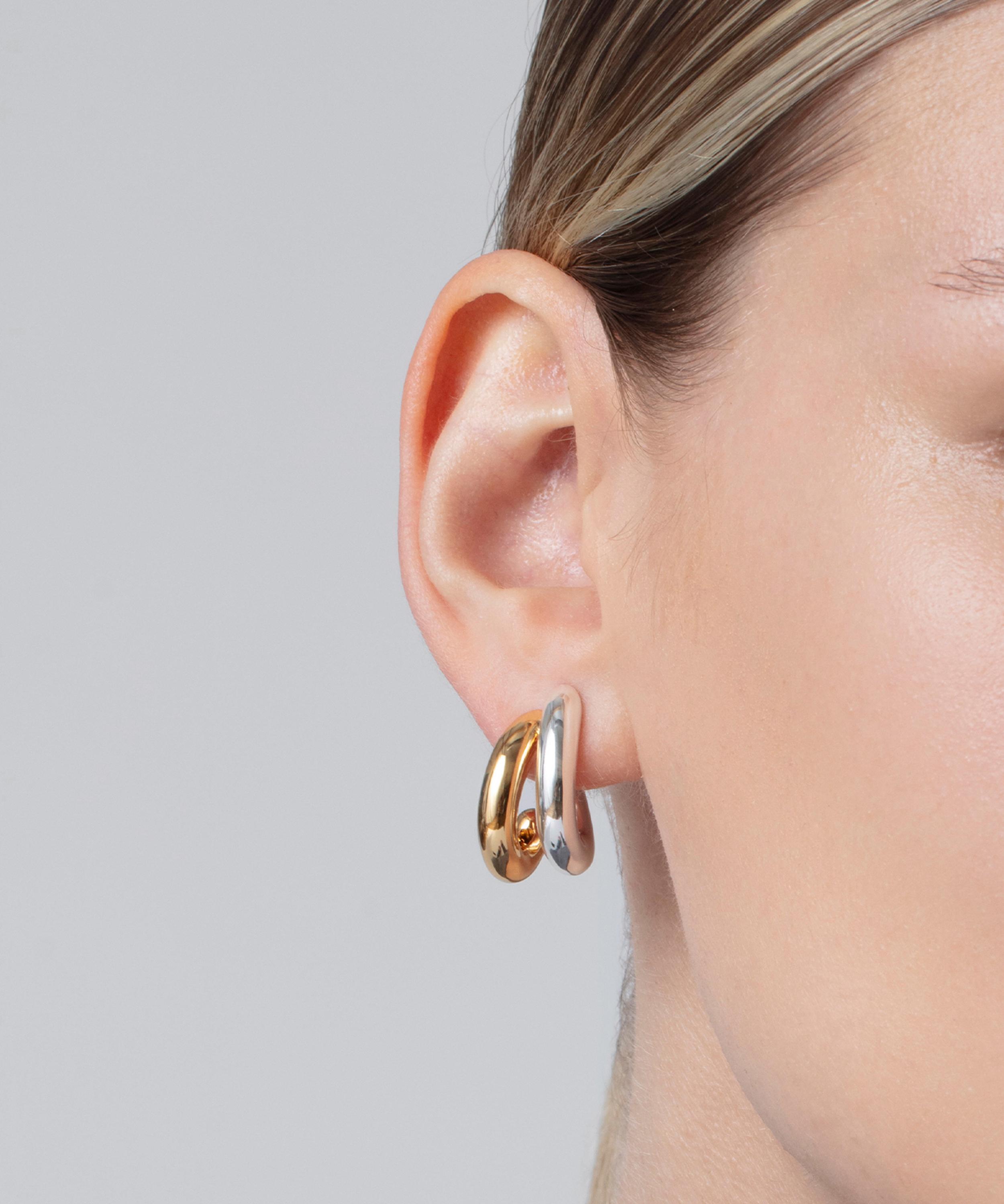 JENNY BIRD - Mixed Metal Florence Hoop Earrings image number 3