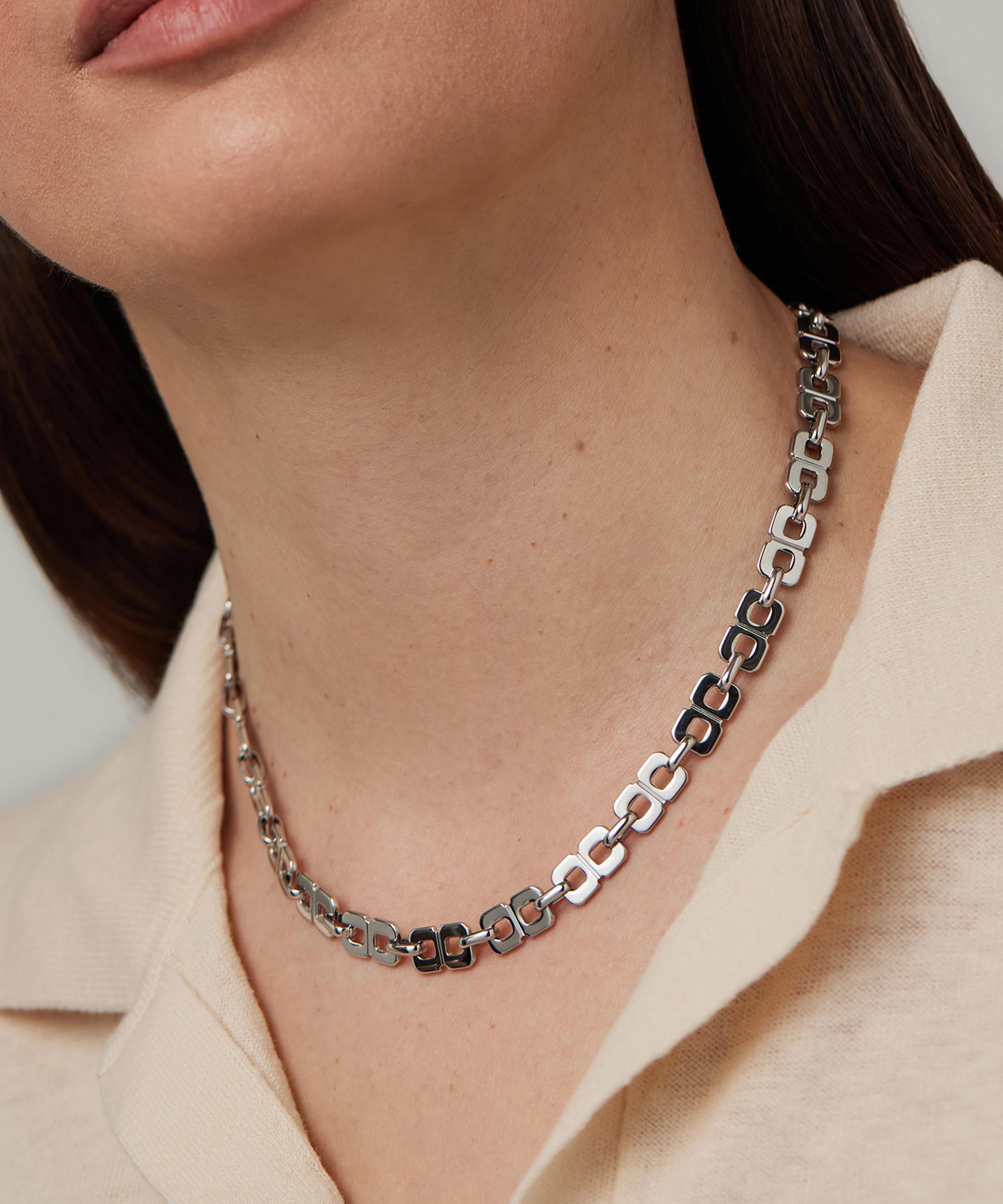 JENNY BIRD - Platinum-Plated Rome Chain Necklace image number 1