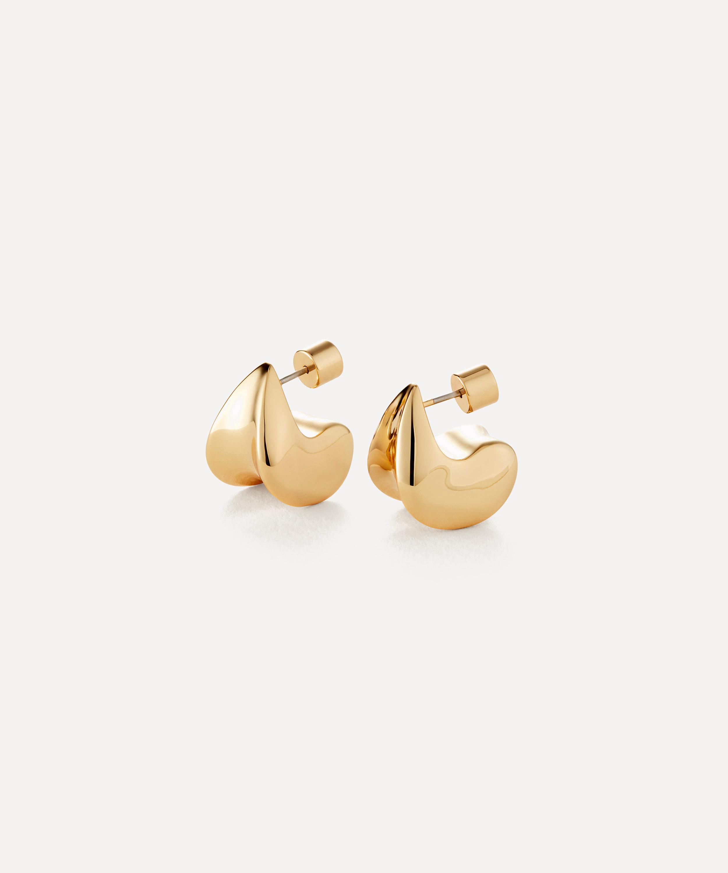 JENNY BIRD - 14ct Gold-Plated Small Paige Puff Earrings image number 0