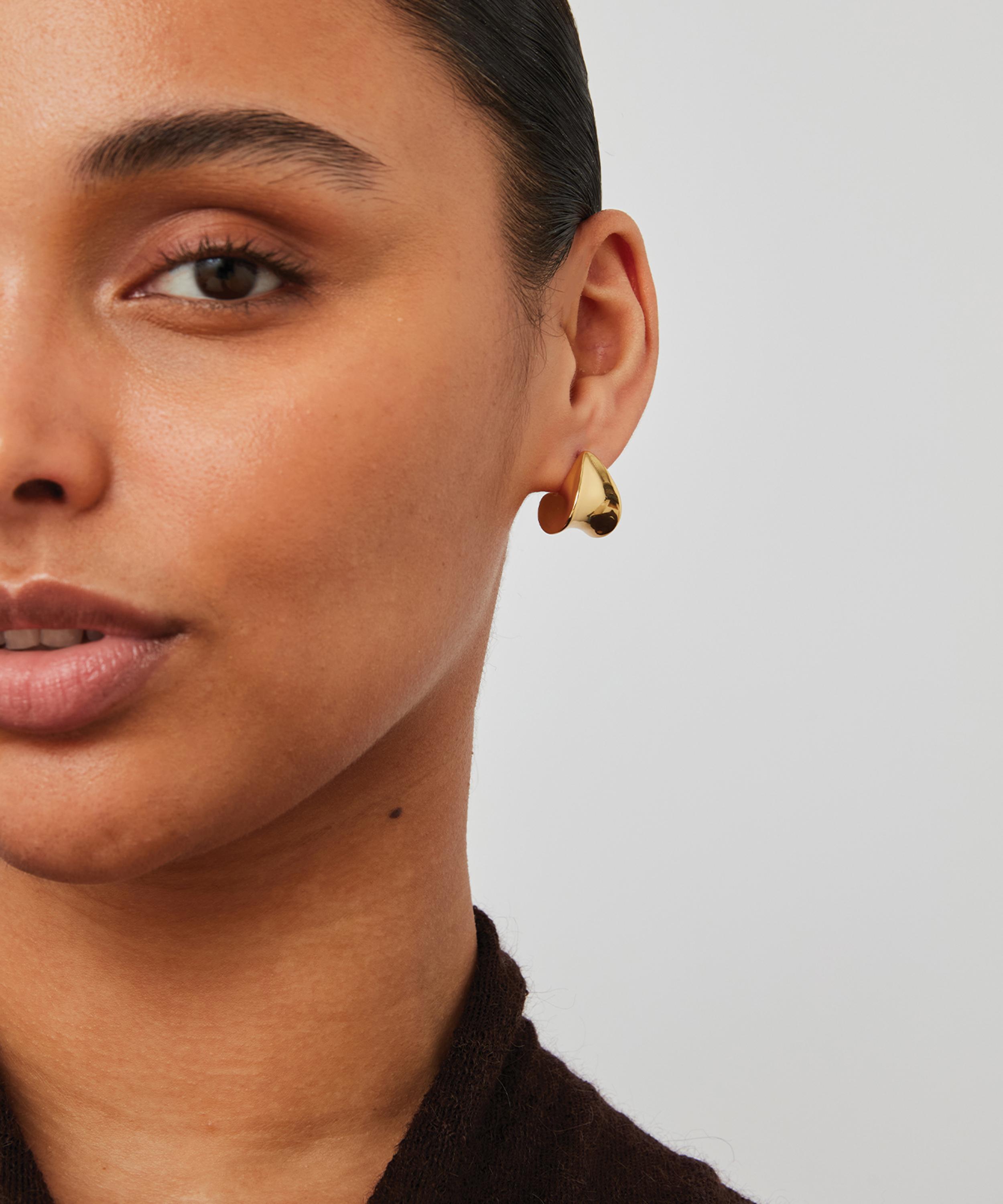 JENNY BIRD - 14ct Gold-Plated Small Paige Puff Earrings image number 1