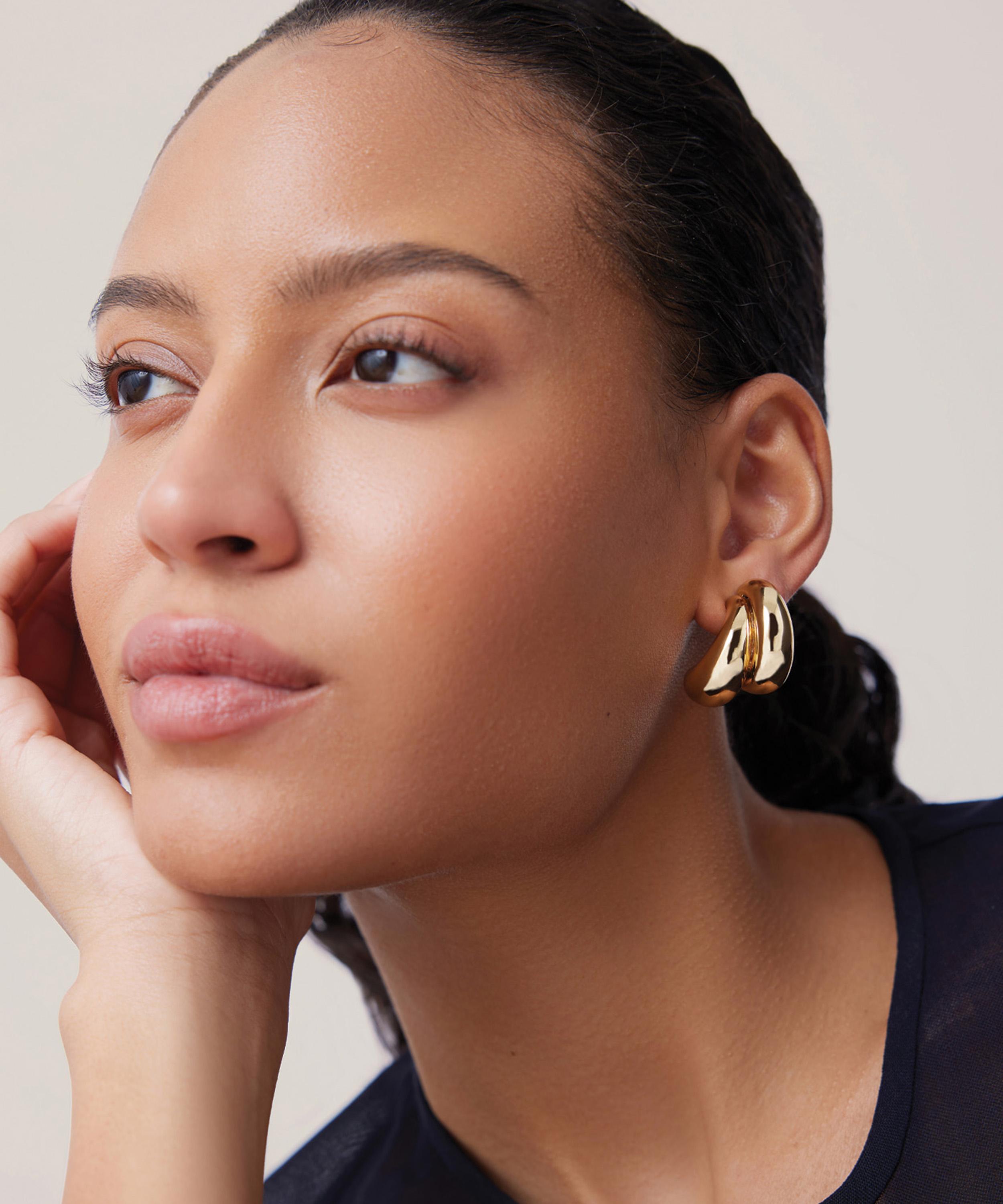 JENNY BIRD - 14ct Gold-Plated Orla Hoop Earrings image number 1