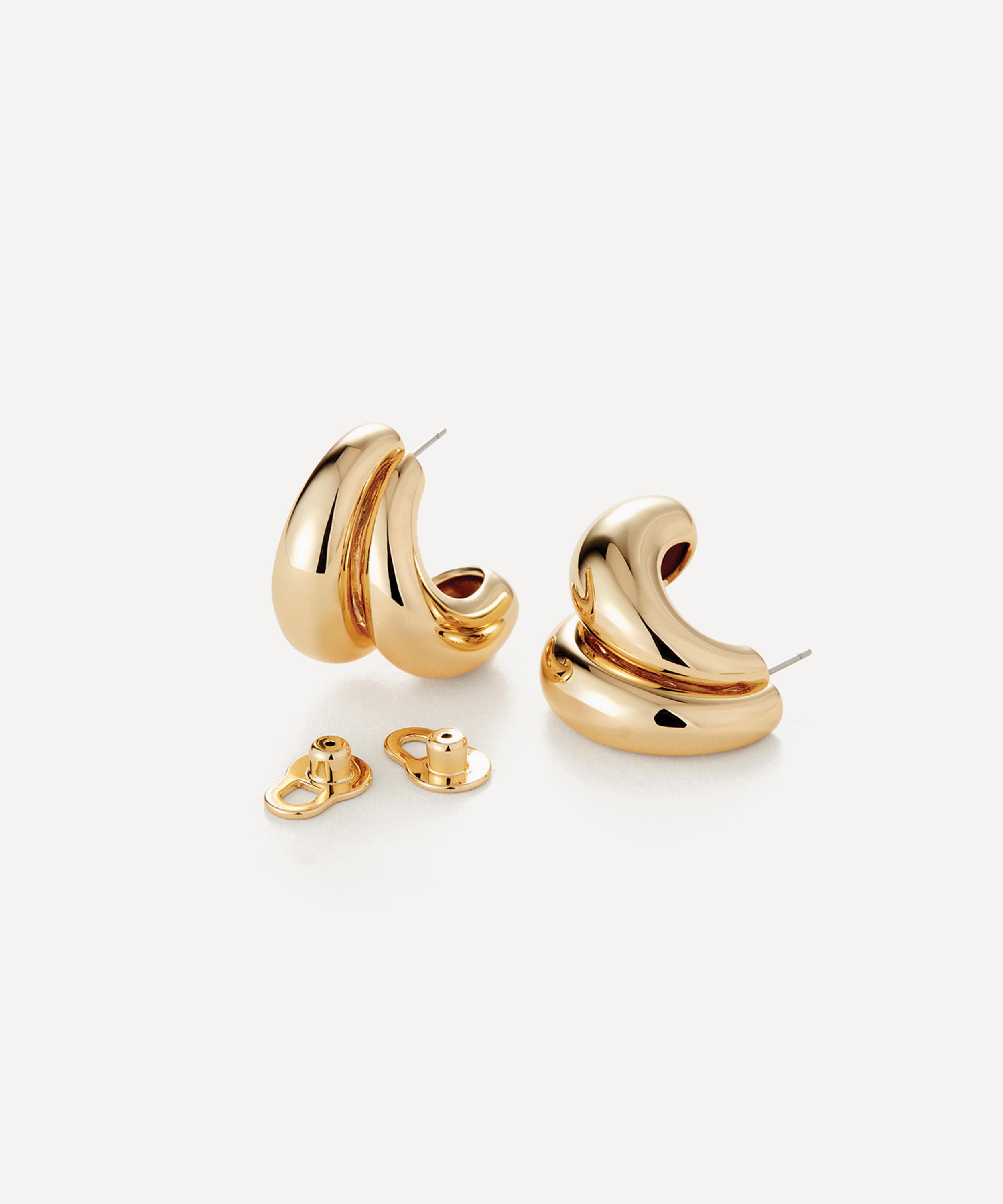 JENNY BIRD - 14ct Gold-Plated Orla Hoop Earrings image number 2