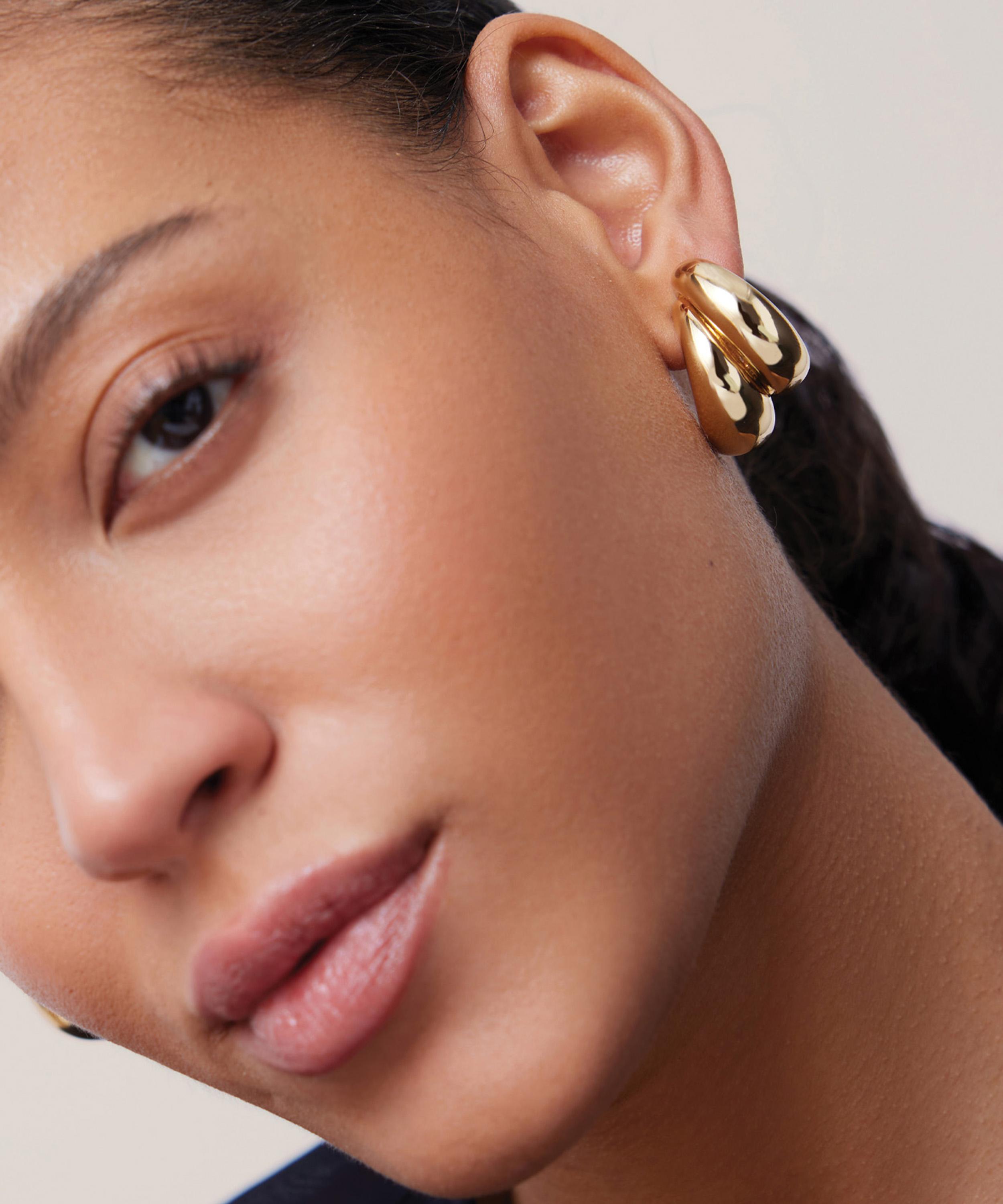 JENNY BIRD - 14ct Gold-Plated Orla Hoop Earrings image number 3
