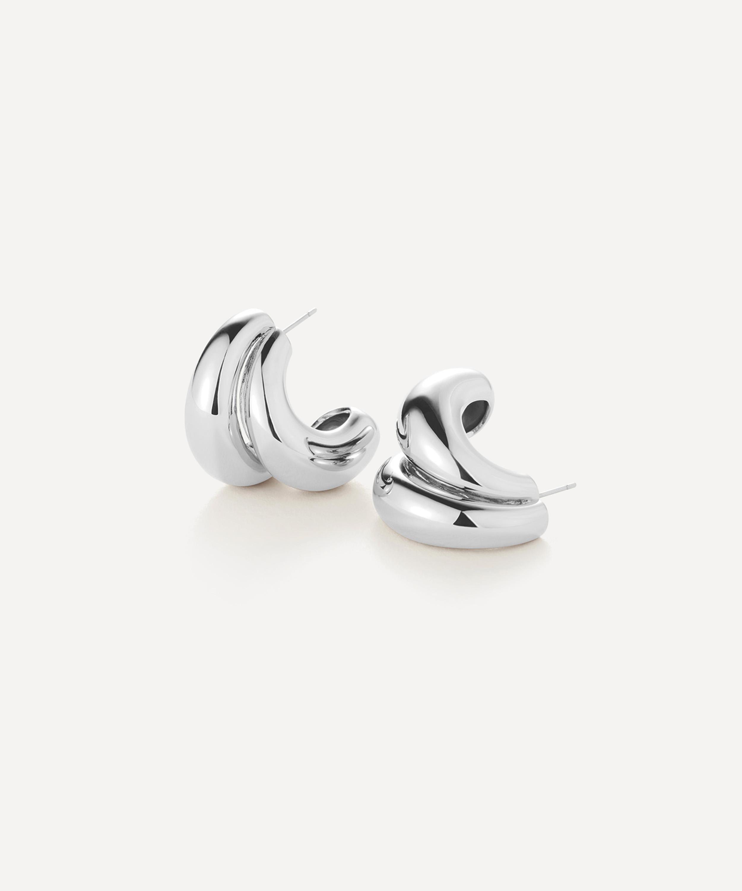 JENNY BIRD - Silver-Plated Orla Hoop Earrings image number 0