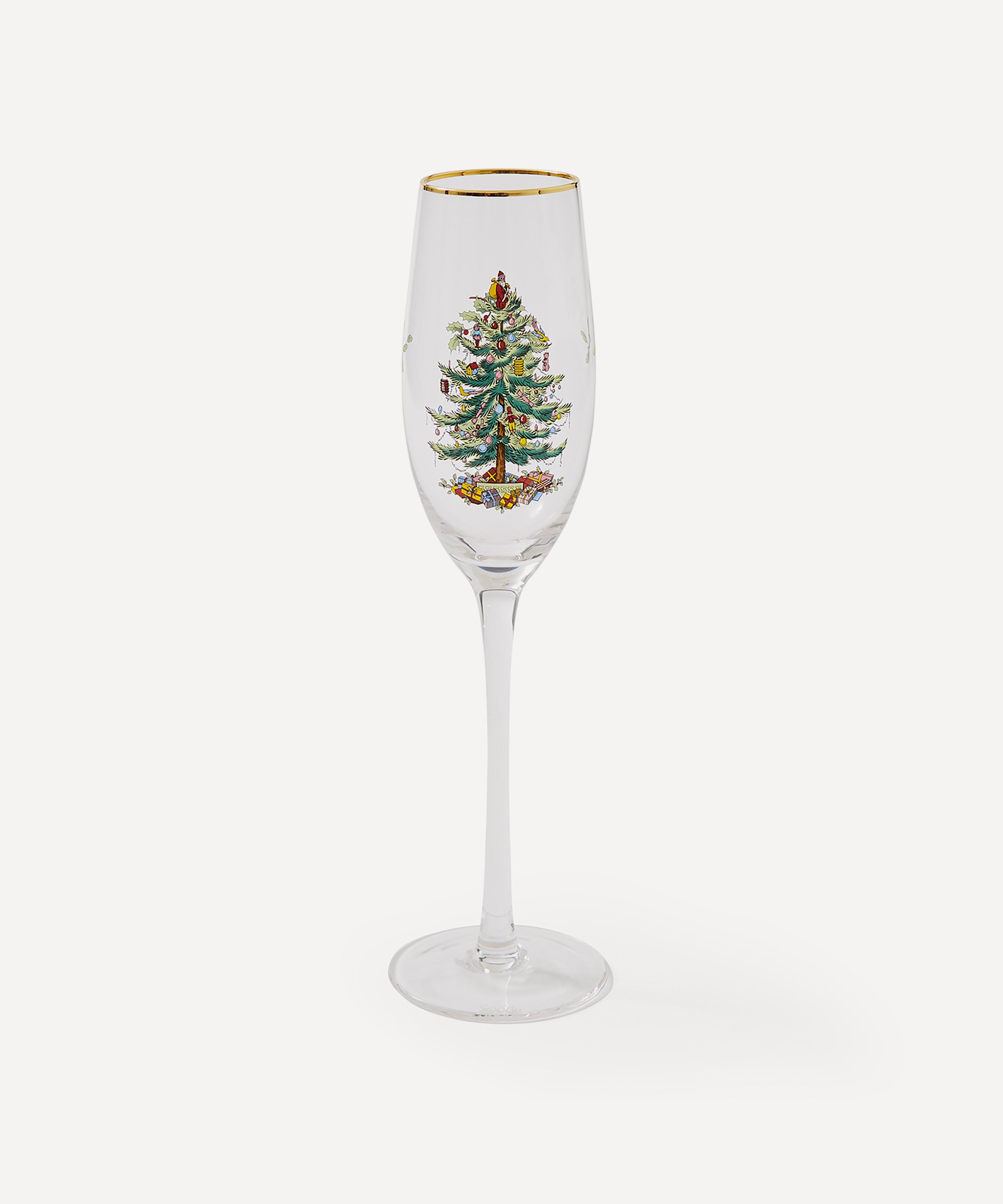 Spode - Christmas Tree Champagne Flutes Set of Four image number 1