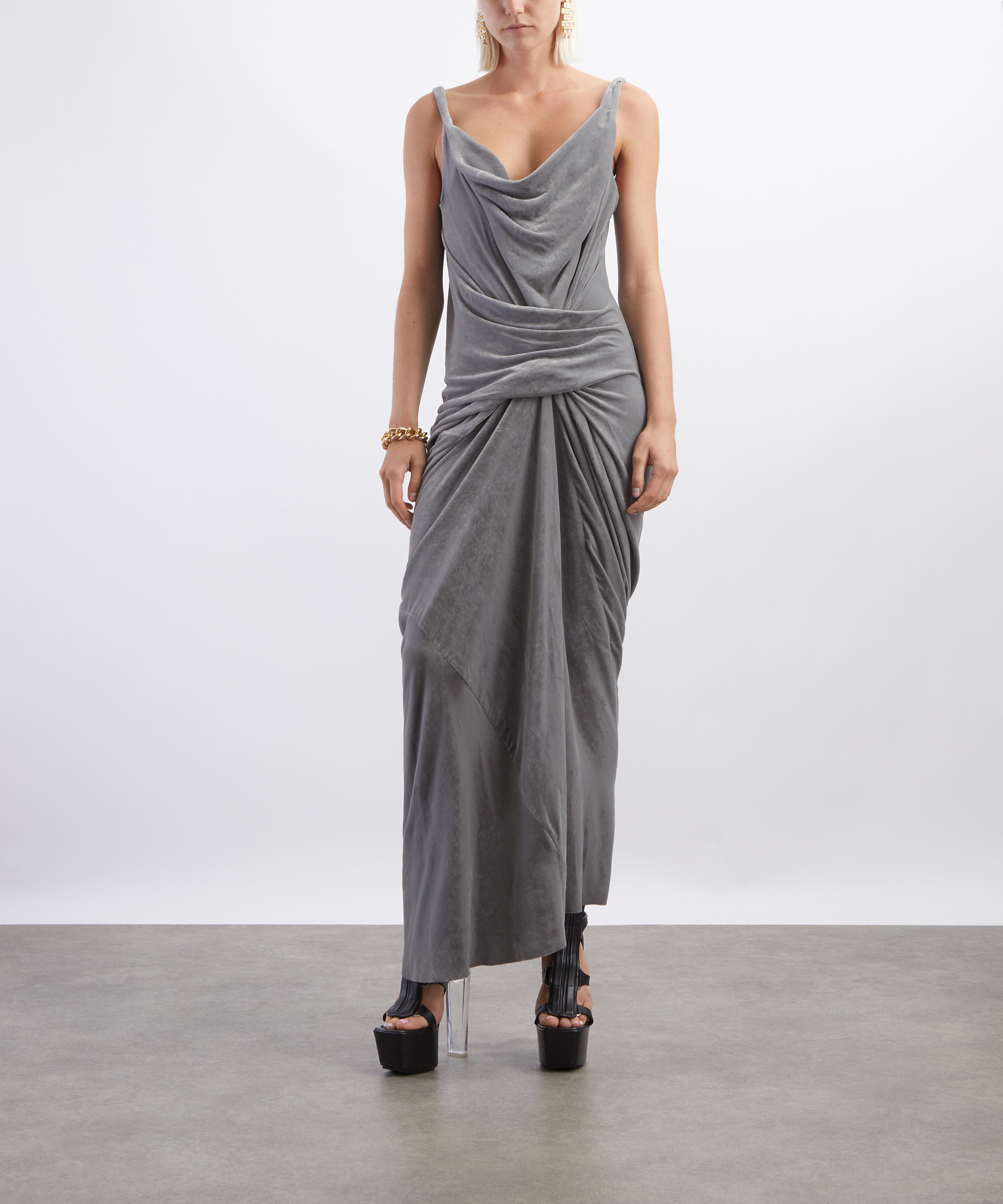 Rick Owens - Strutter Silk-Velvet Maxi Dress image number 1