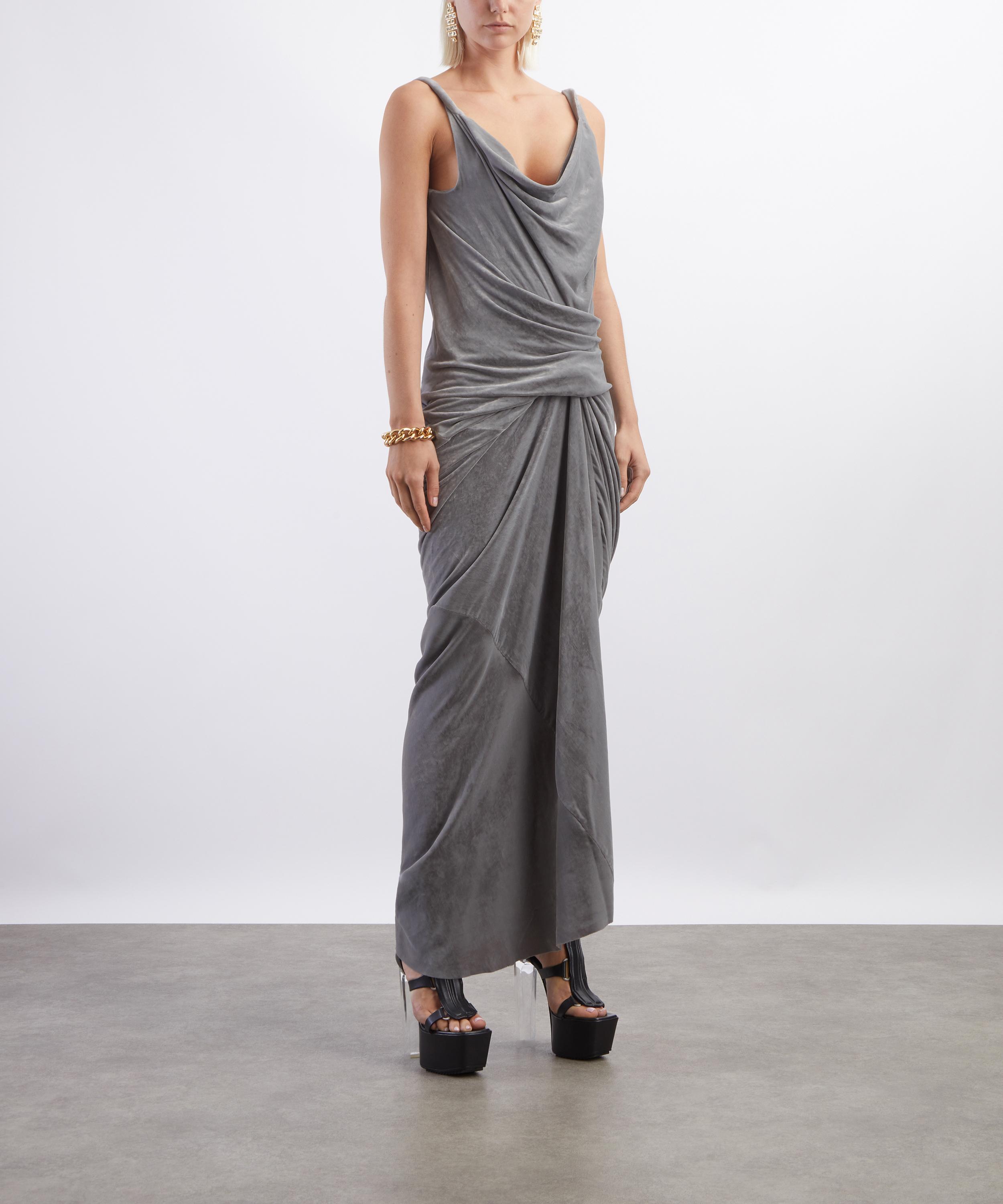 Rick Owens - Strutter Silk-Velvet Maxi Dress image number 2