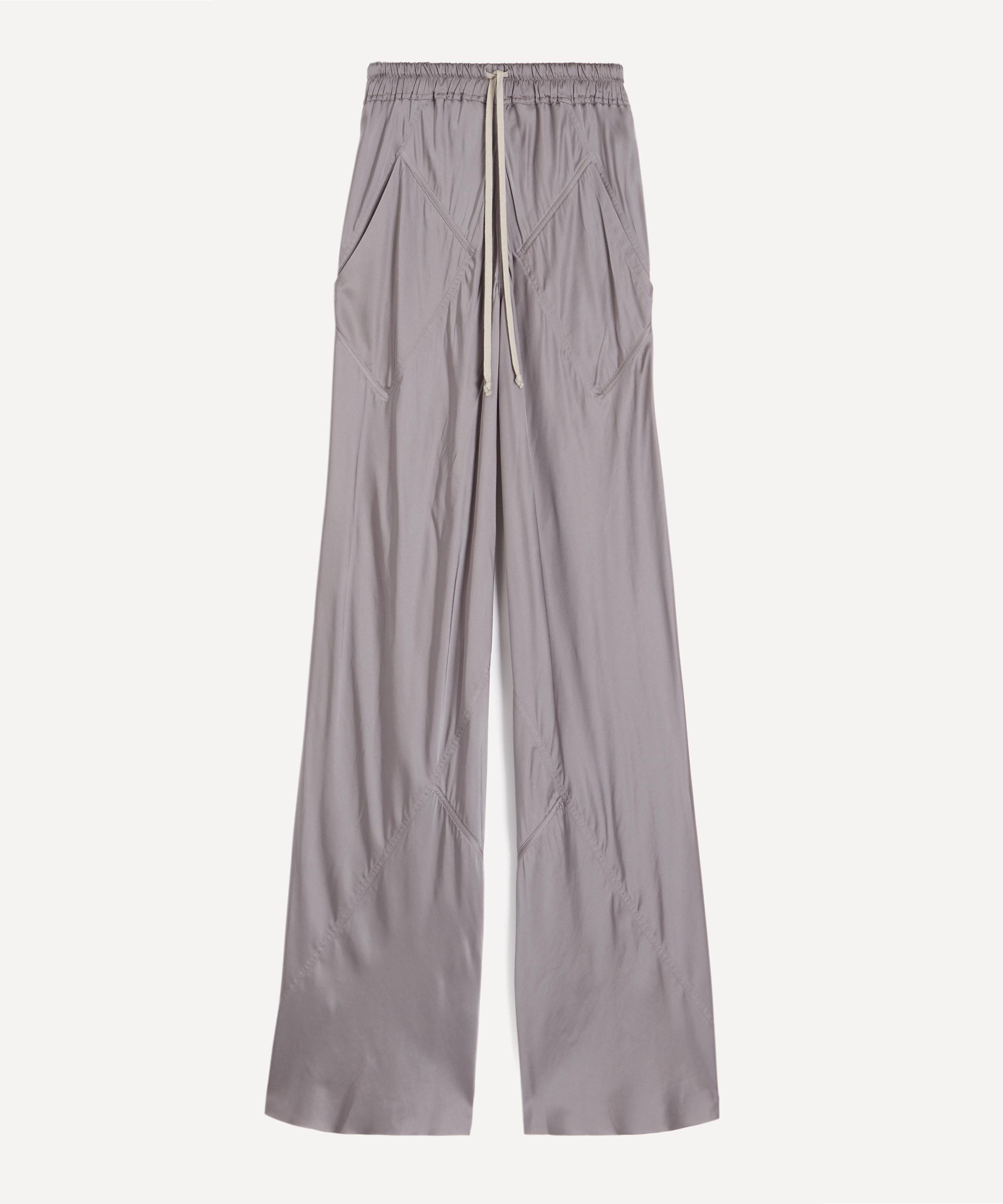 Rick Owens - Steel Satin Drawstring Bias Trousers