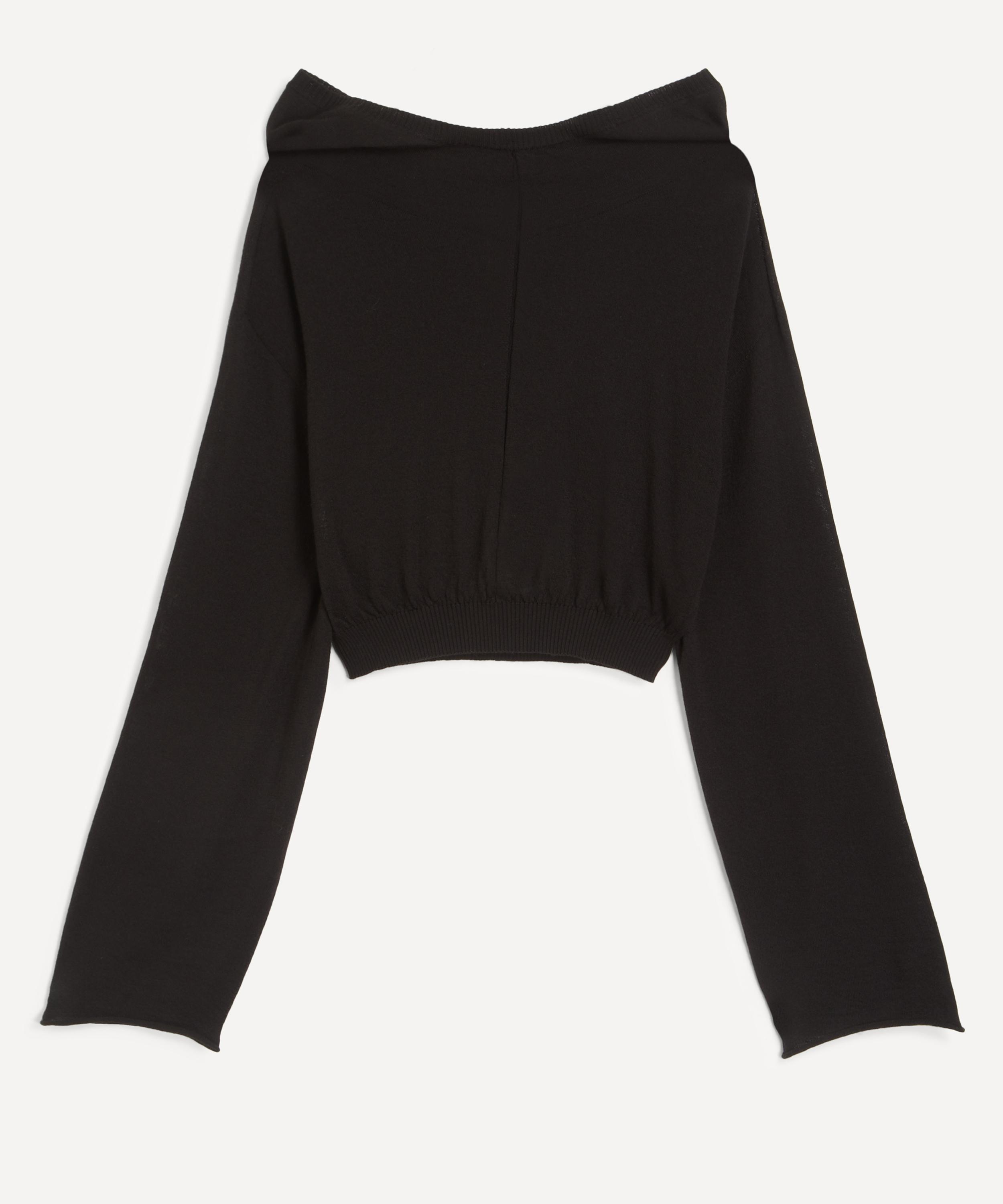Rick Owens - Black Cropped Hooded Tunic image number 0