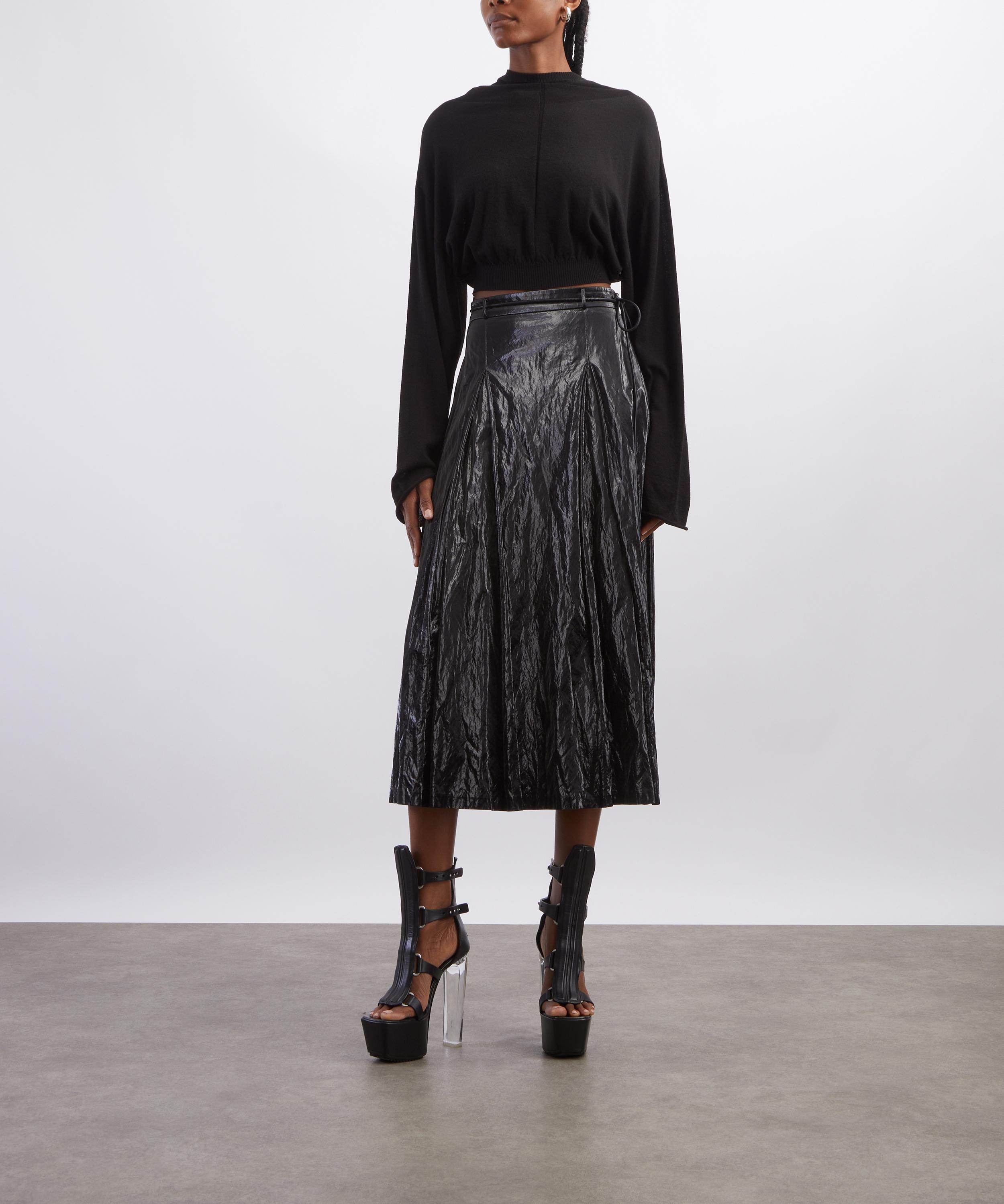 Rick Owens - Black Cropped Hooded Tunic image number 1