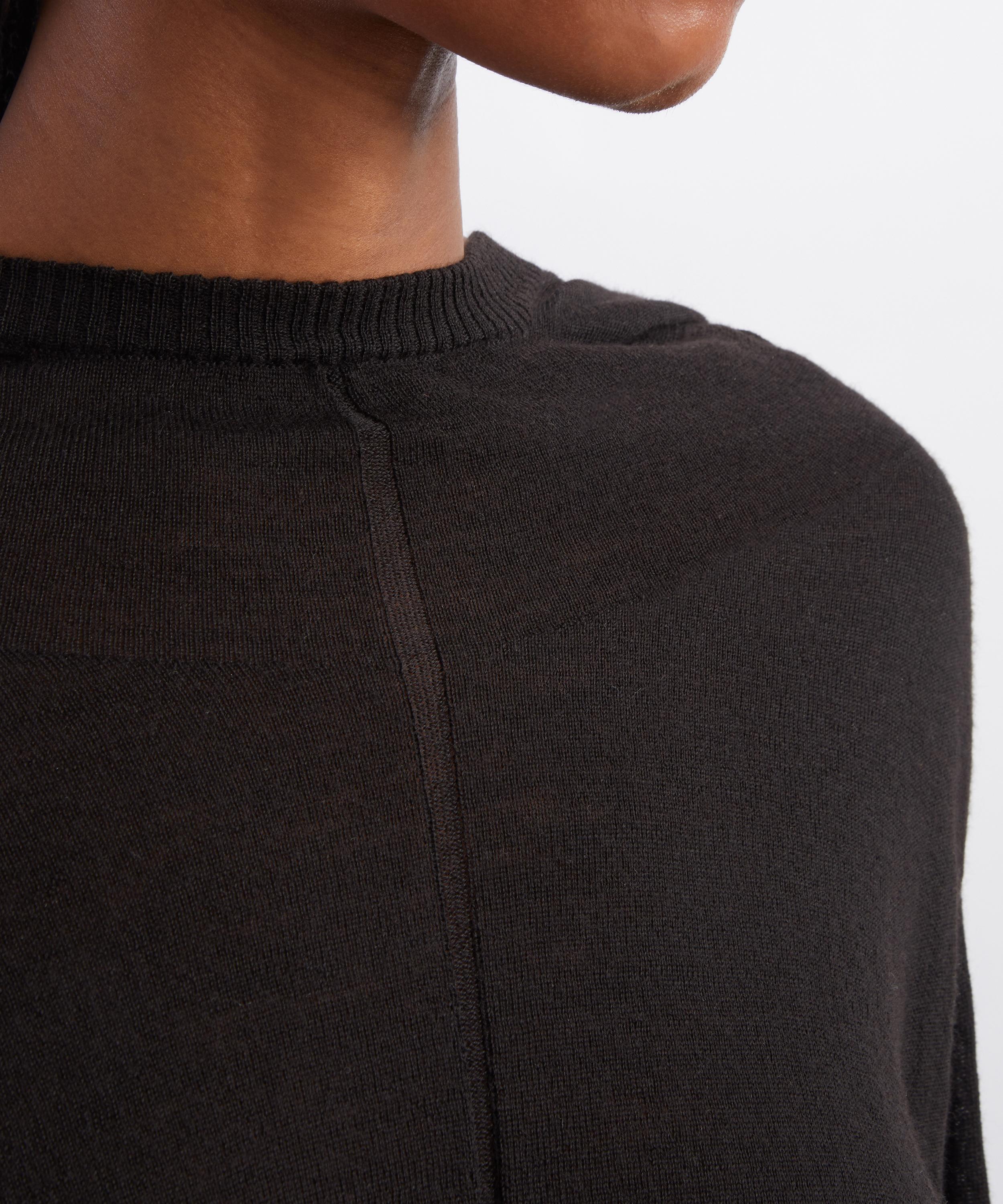 Rick Owens - Black Cropped Hooded Tunic image number 4