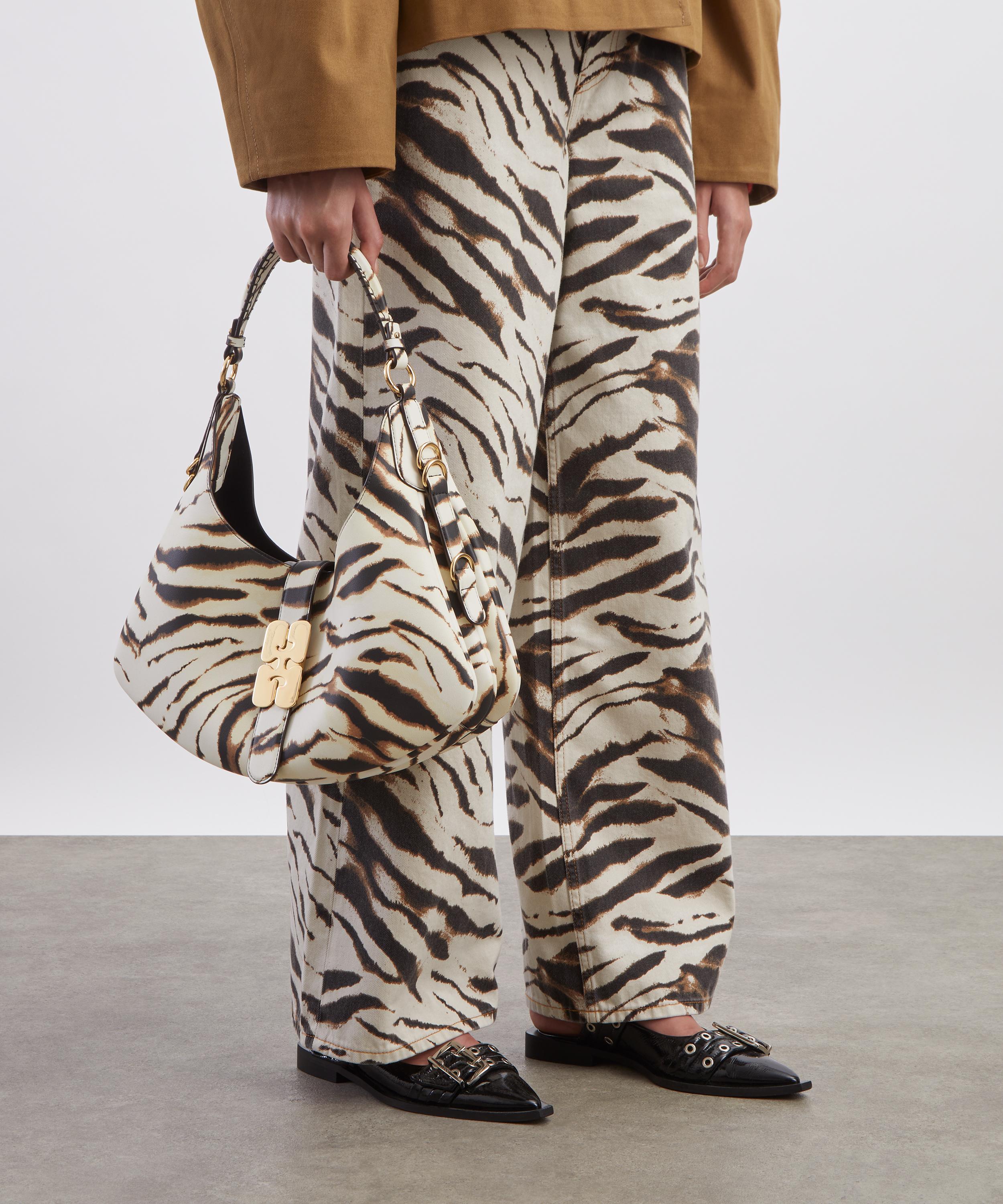 Ganni - Small Kat Zebra Shoulder Bag image number 1