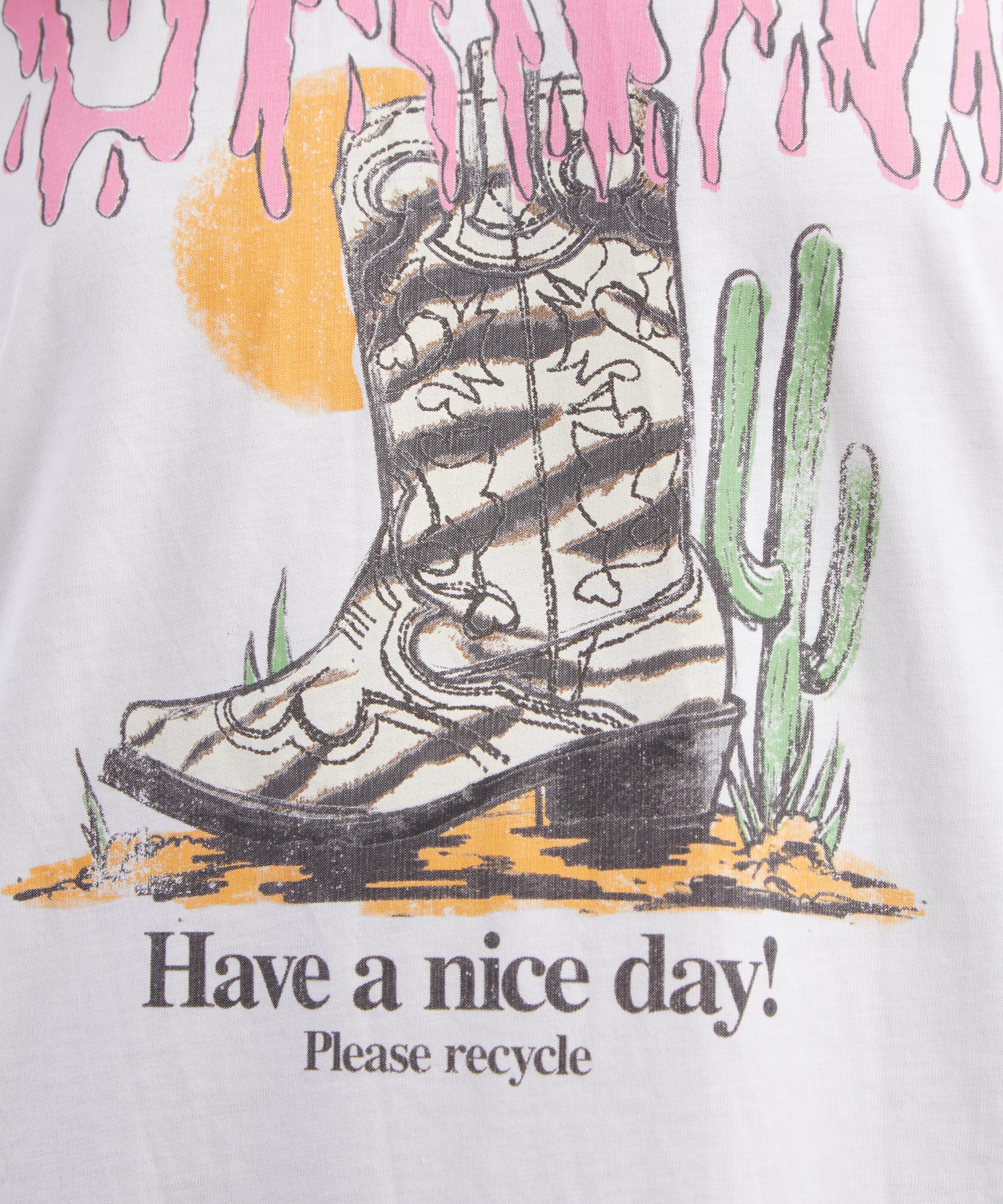 Ganni - Western Boot Print T-Shirt image number 4