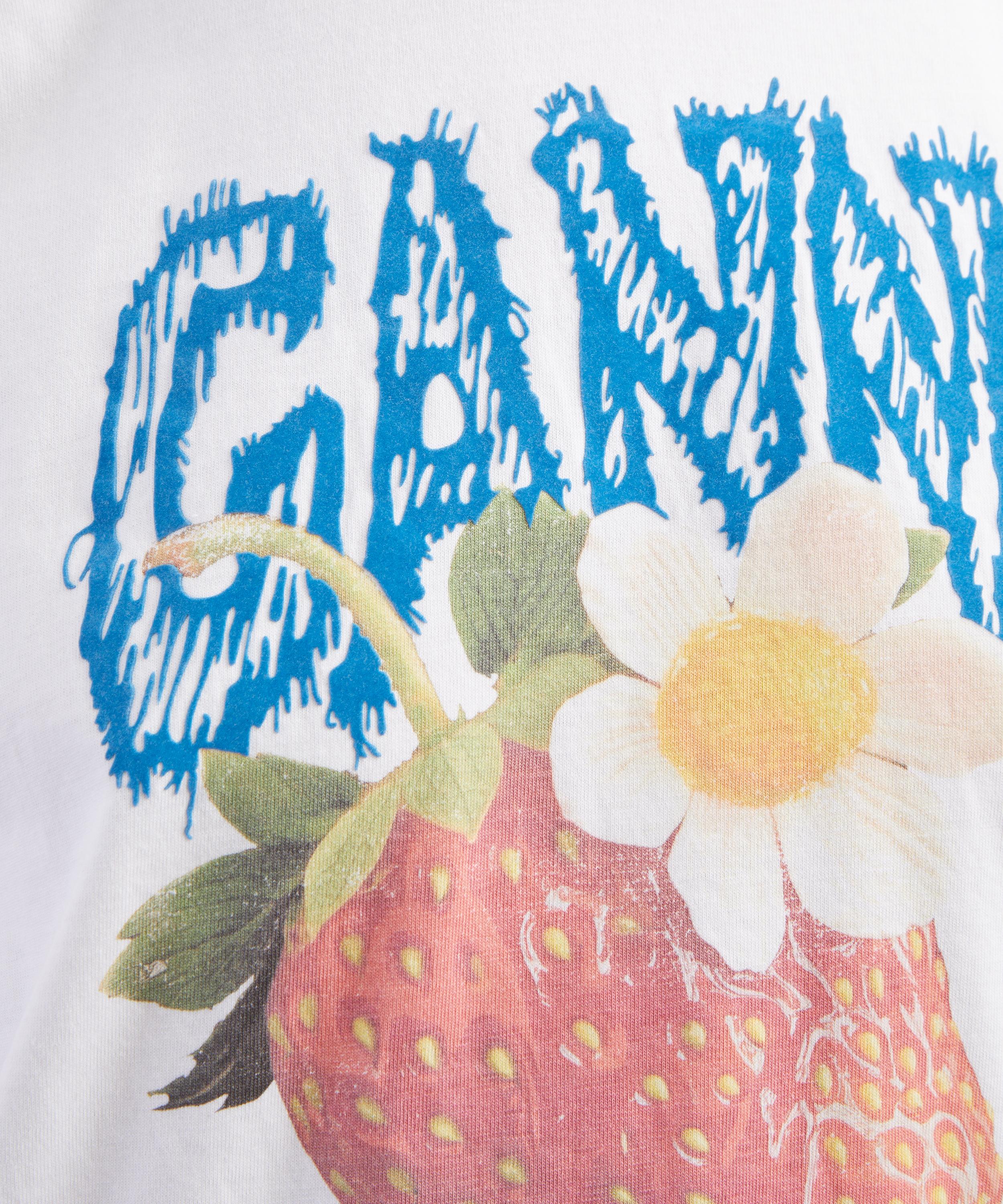 Ganni - Strawberry Print Cotton T-Shirt image number 4