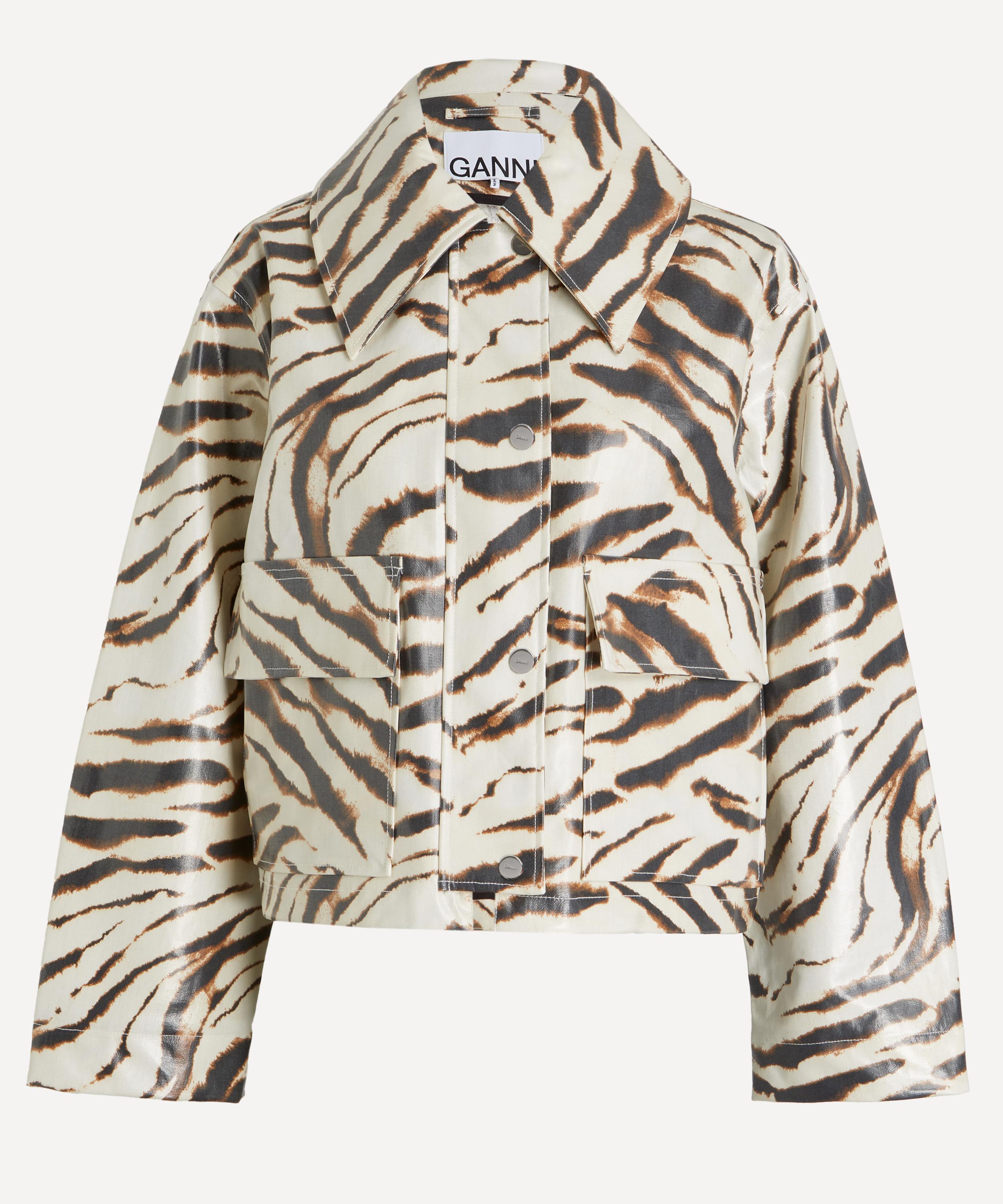 Ganni - Laminated Printed Barn Jacket