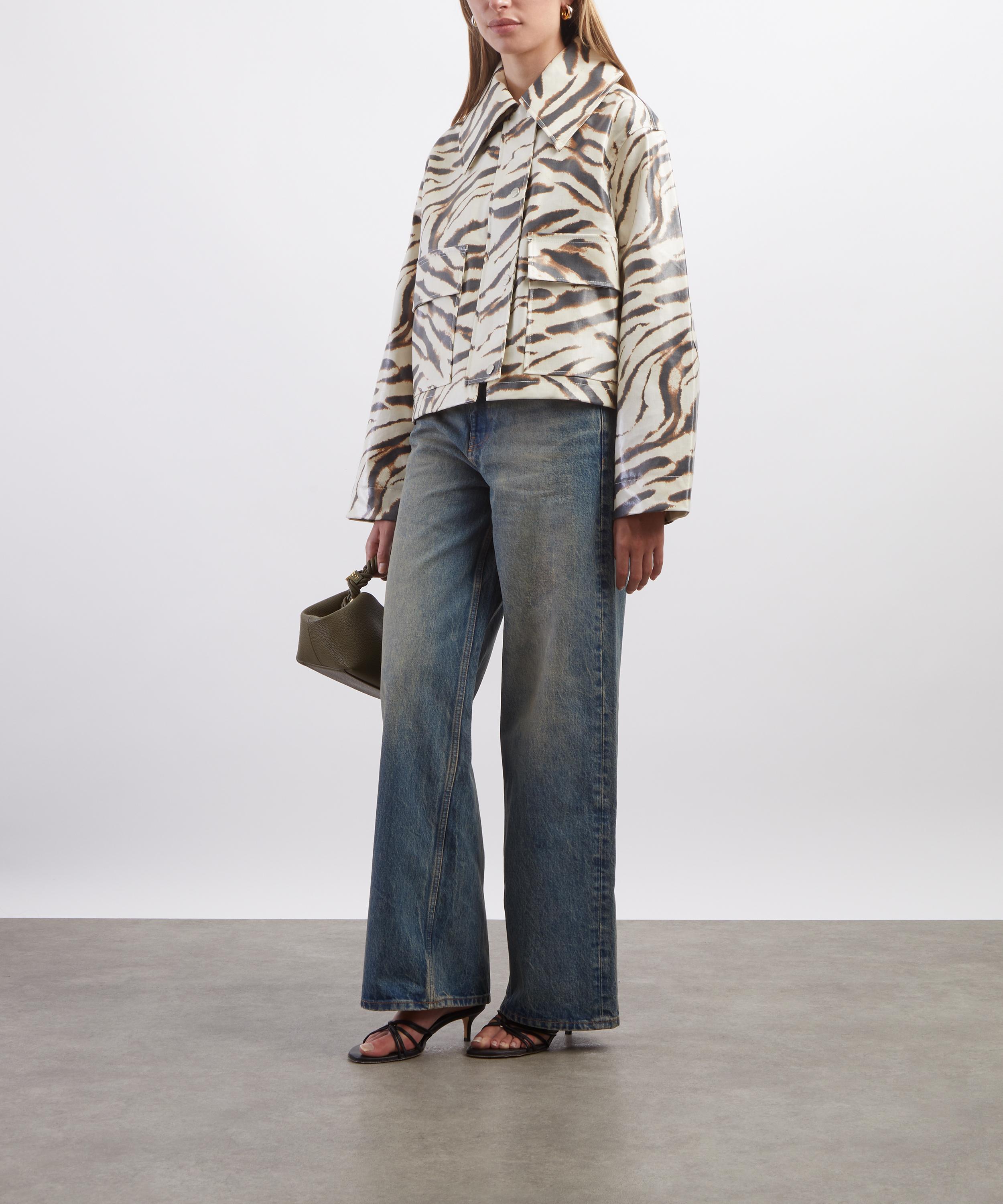 Ganni - Laminated Printed Barn Jacket image number 1