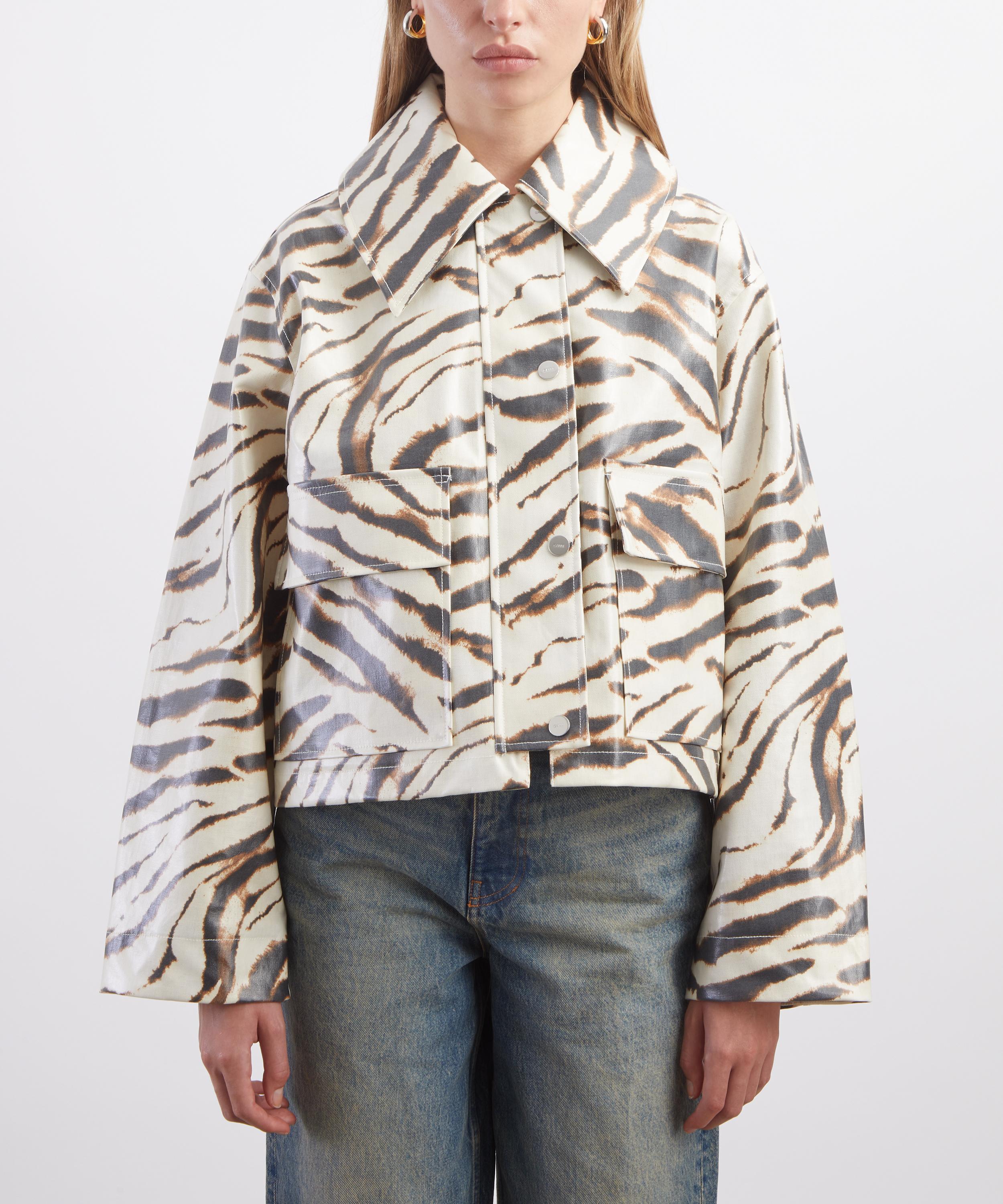 Ganni - Laminated Printed Barn Jacket image number 2