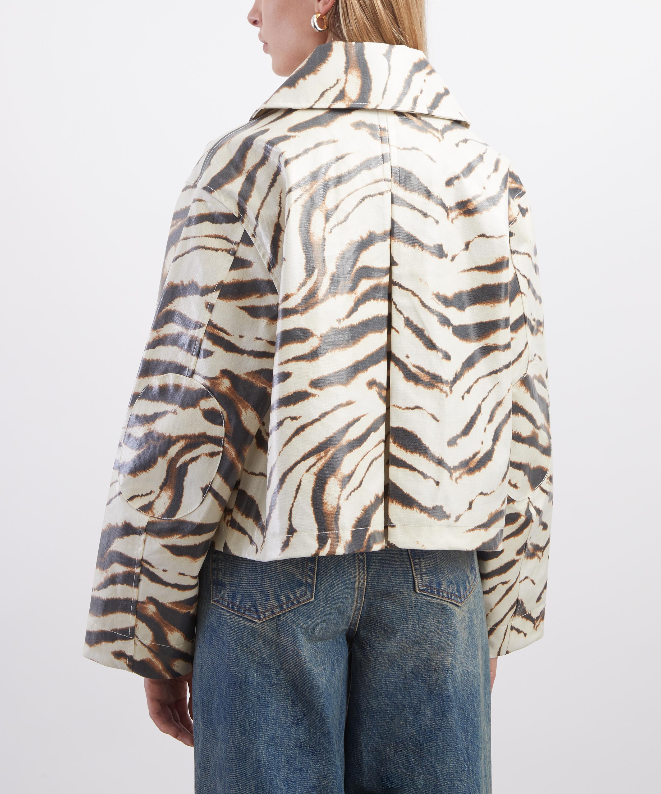 Ganni - Laminated Printed Barn Jacket image number 3