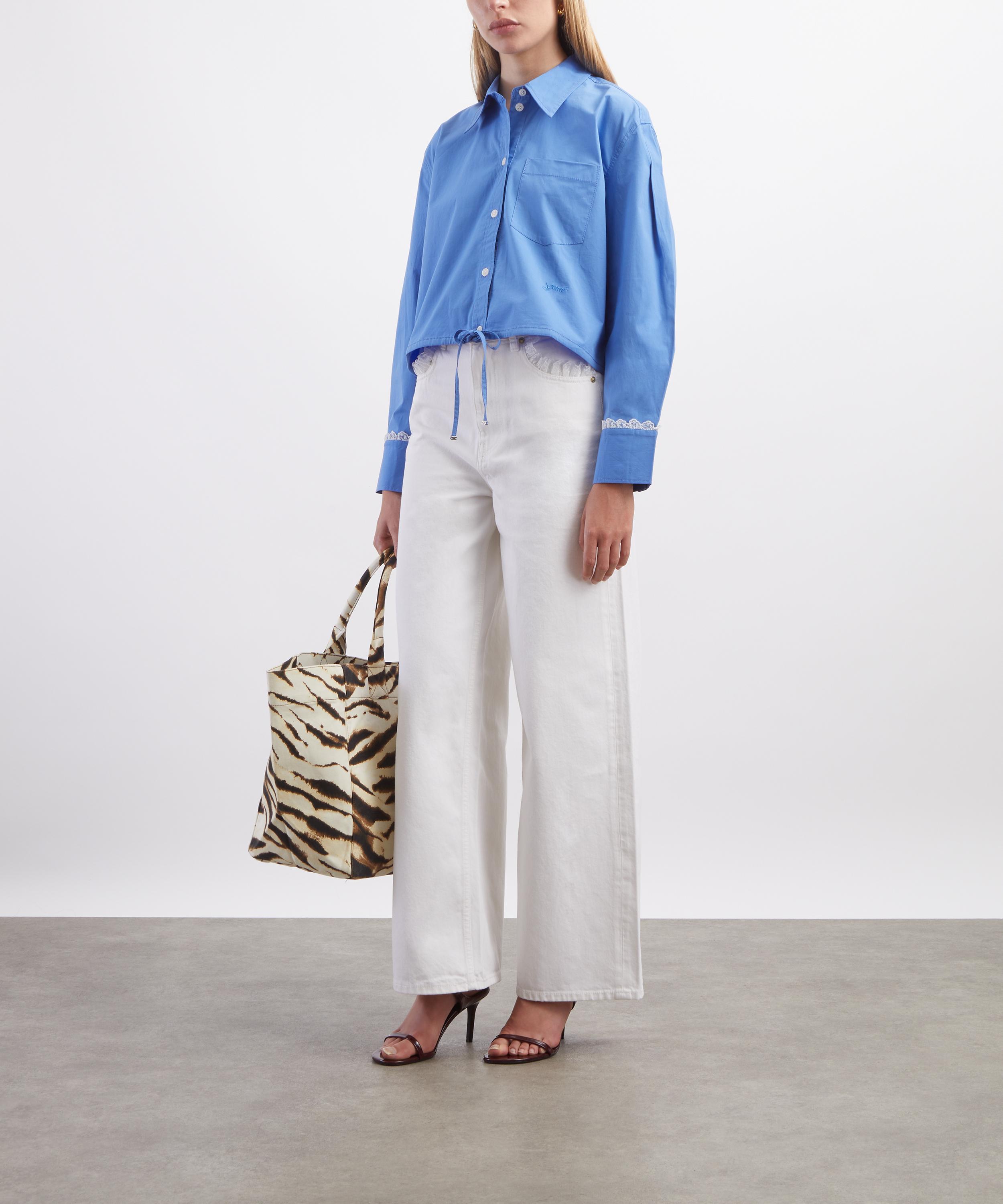 Ganni - White Lari Straight-Leg Jeans image number 1