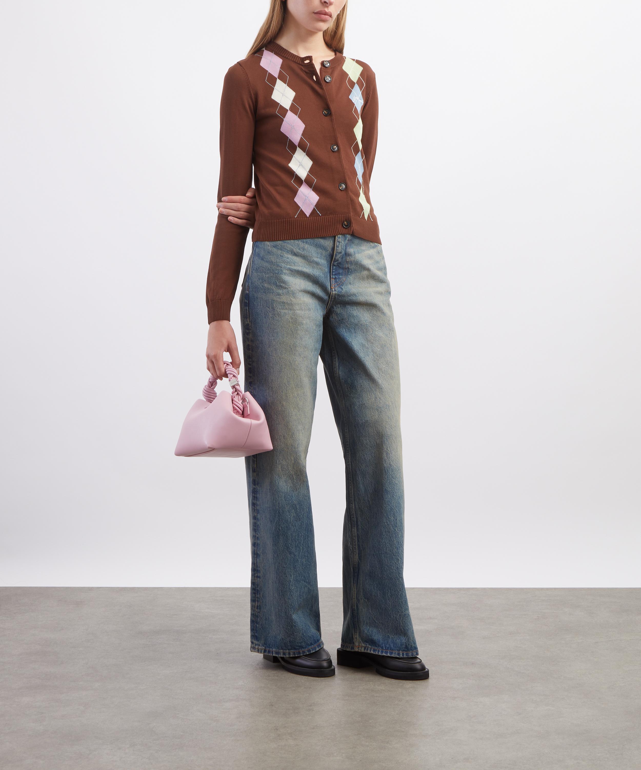Ganni - Argyle Cotton Cardigan image number 1