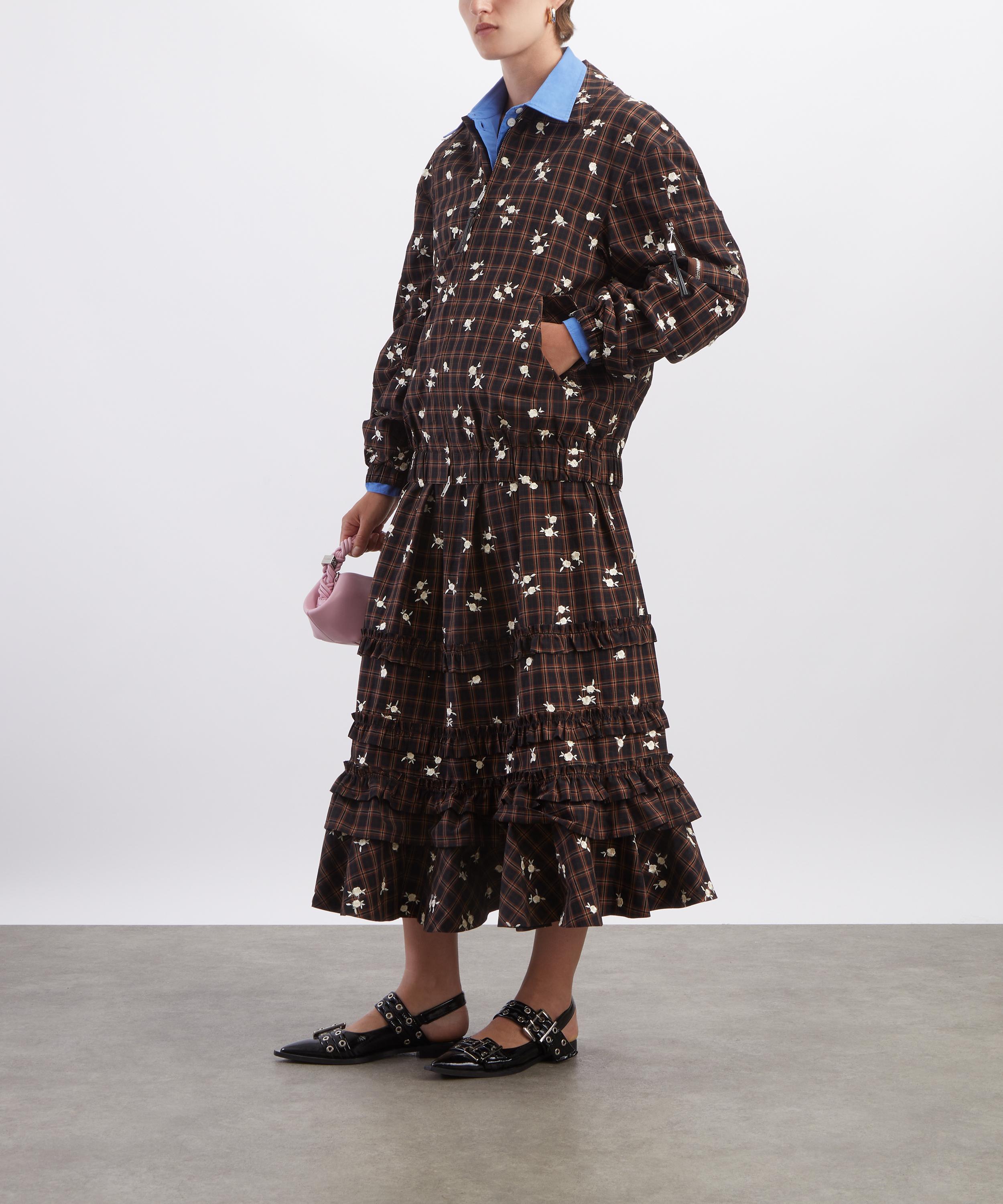 Ganni - Printed Check Bomber Jacket image number 1