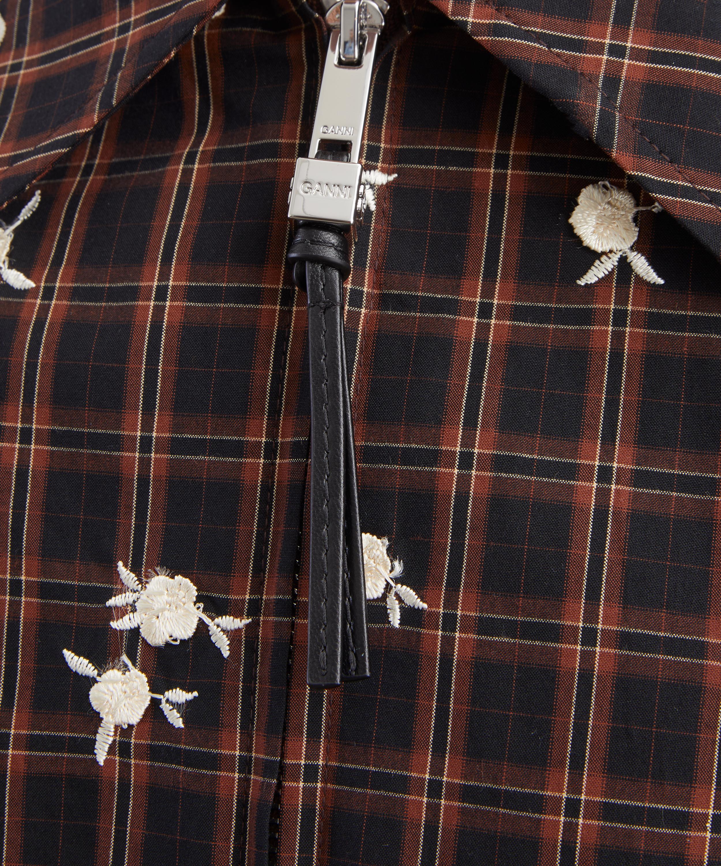 Ganni - Printed Check Bomber Jacket image number 4