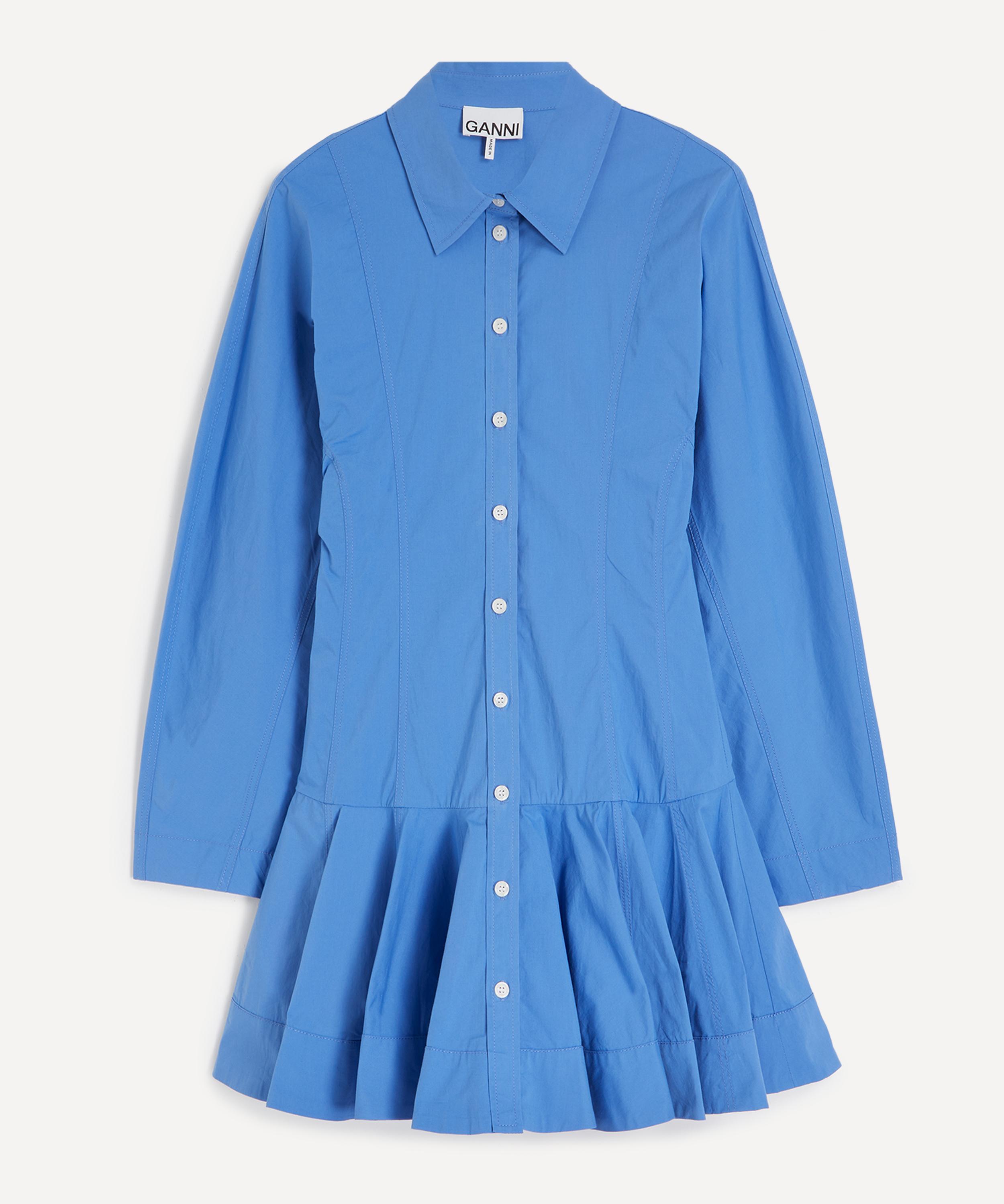 Ganni - Mini Cotton Shirt Dress image number 0